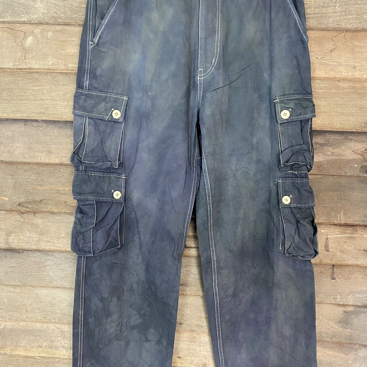 Brooklyn Industries × StraightFaded Brookly Industries faded Grey Multipocket Cargo Pants #3691 Size US 32 / EU 48 - 4 Thumbnail