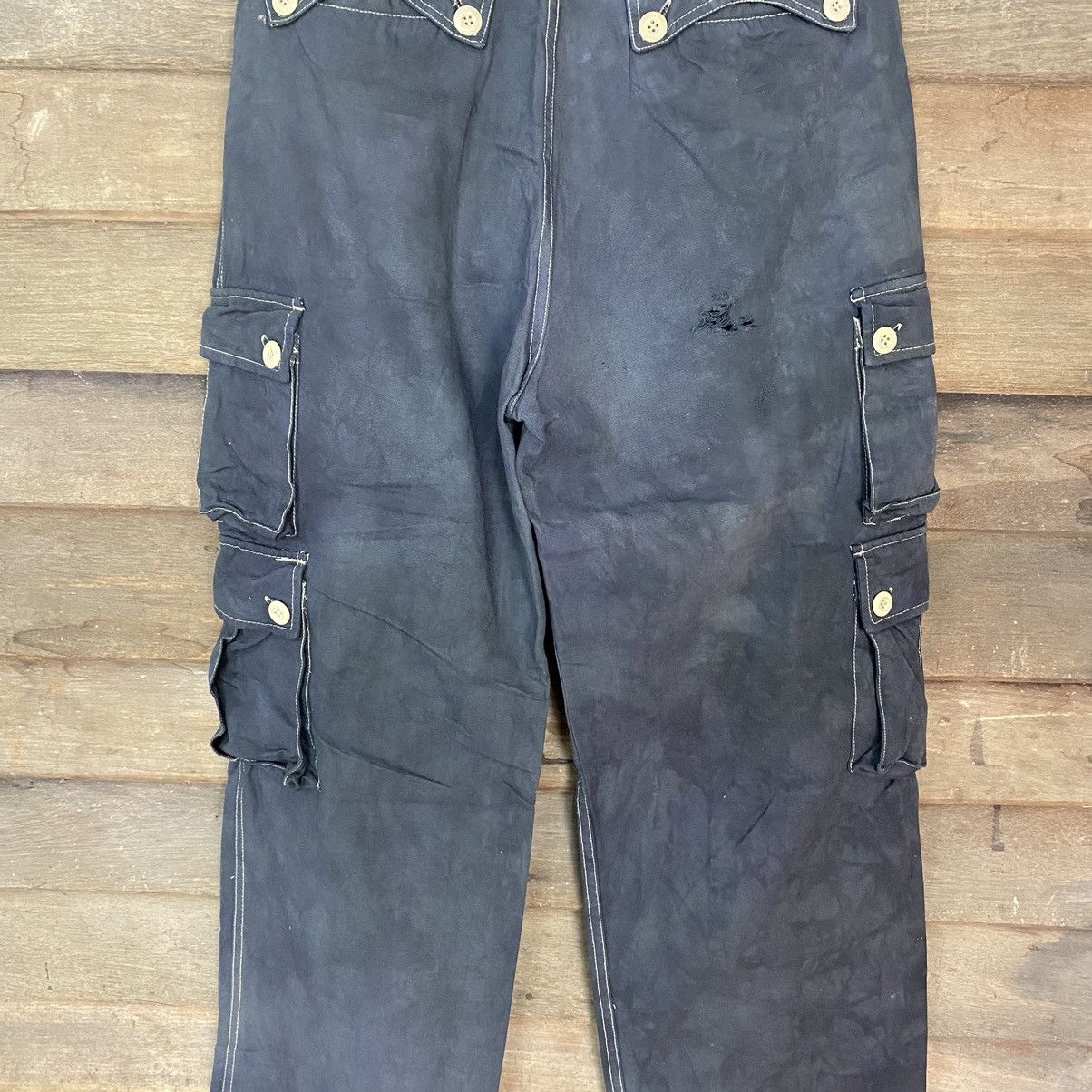 Brooklyn Industries × StraightFaded Brookly Industries faded Grey Multipocket Cargo Pants #3691 Size US 32 / EU 48 - 13 Thumbnail