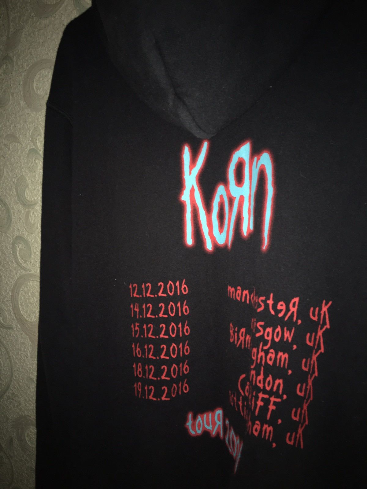 Band Tees KOЯN DISTRESSED 2016 TOUR HOODIE Size US M / EU 48-50 / 2 - 6 Thumbnail