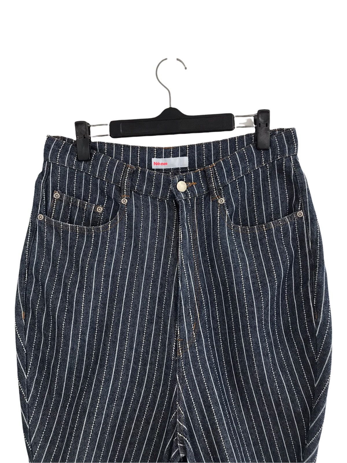 Ne-Net Ne-net Issey Miyake Curve Stripes Denim Jeans Size US 31 - 8 Thumbnail