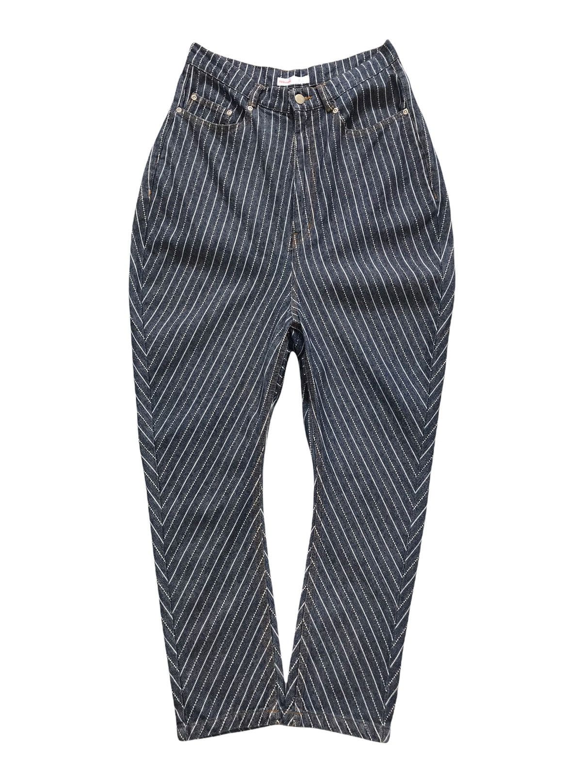 Ne-Net Ne-net Issey Miyake Curve Stripes Denim Jeans Size US 31 - 2 Thumbnail