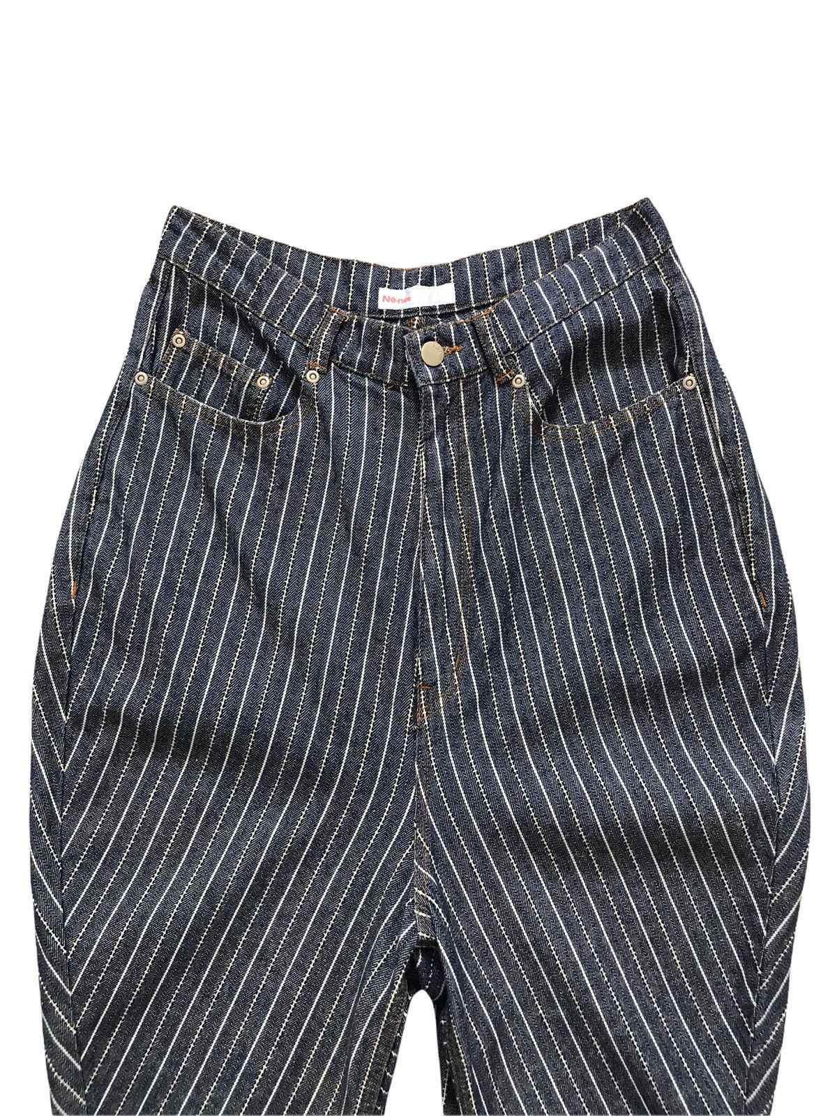 Ne-Net Ne-net Issey Miyake Curve Stripes Denim Jeans Size US 31 - 3 Thumbnail
