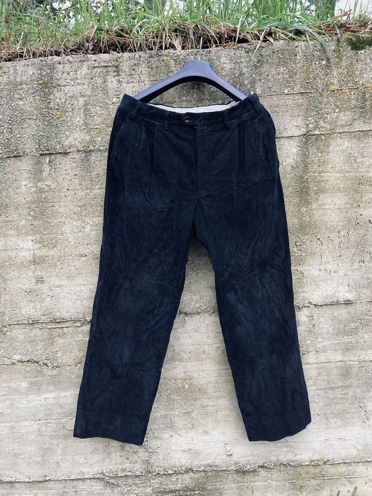 image of Canali Sport Corduroy Vintage Pants in Navy, Men's (Size 32)