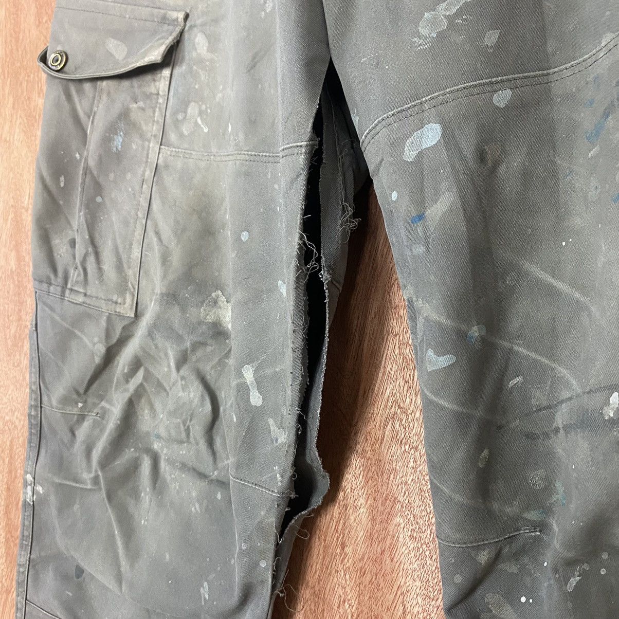 Japanese Brand Burtle Grey painter dirty Multipocket Cargo Pants #c766 Size US 32 / EU 48 - 9 Thumbnail
