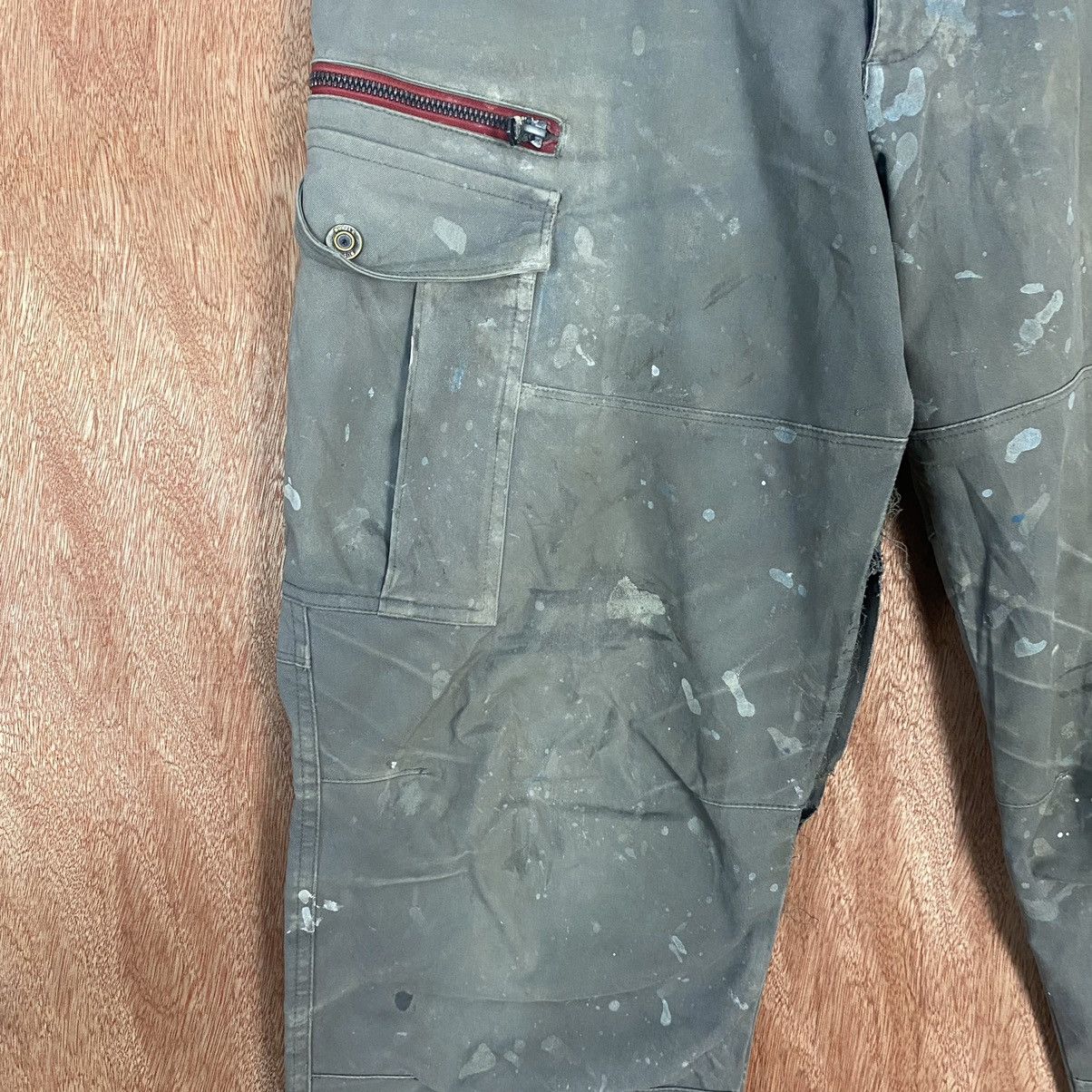 Japanese Brand Burtle Grey painter dirty Multipocket Cargo Pants #c766 Size US 32 / EU 48 - 7 Thumbnail