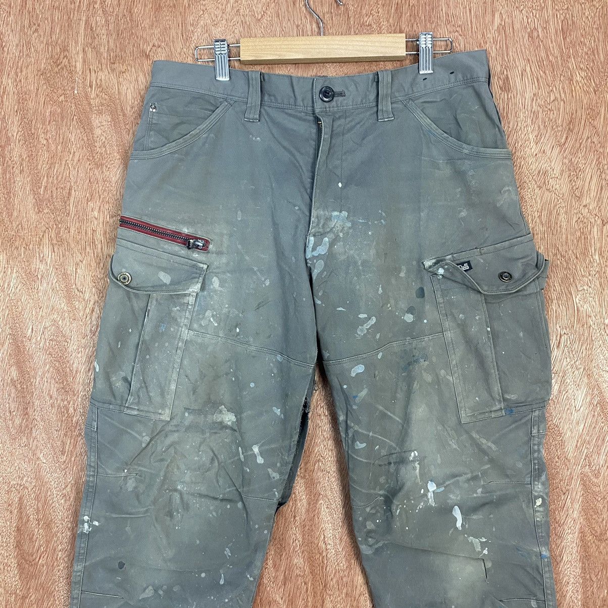 Japanese Brand Burtle Grey painter dirty Multipocket Cargo Pants #c766 Size US 32 / EU 48 - 2 Thumbnail