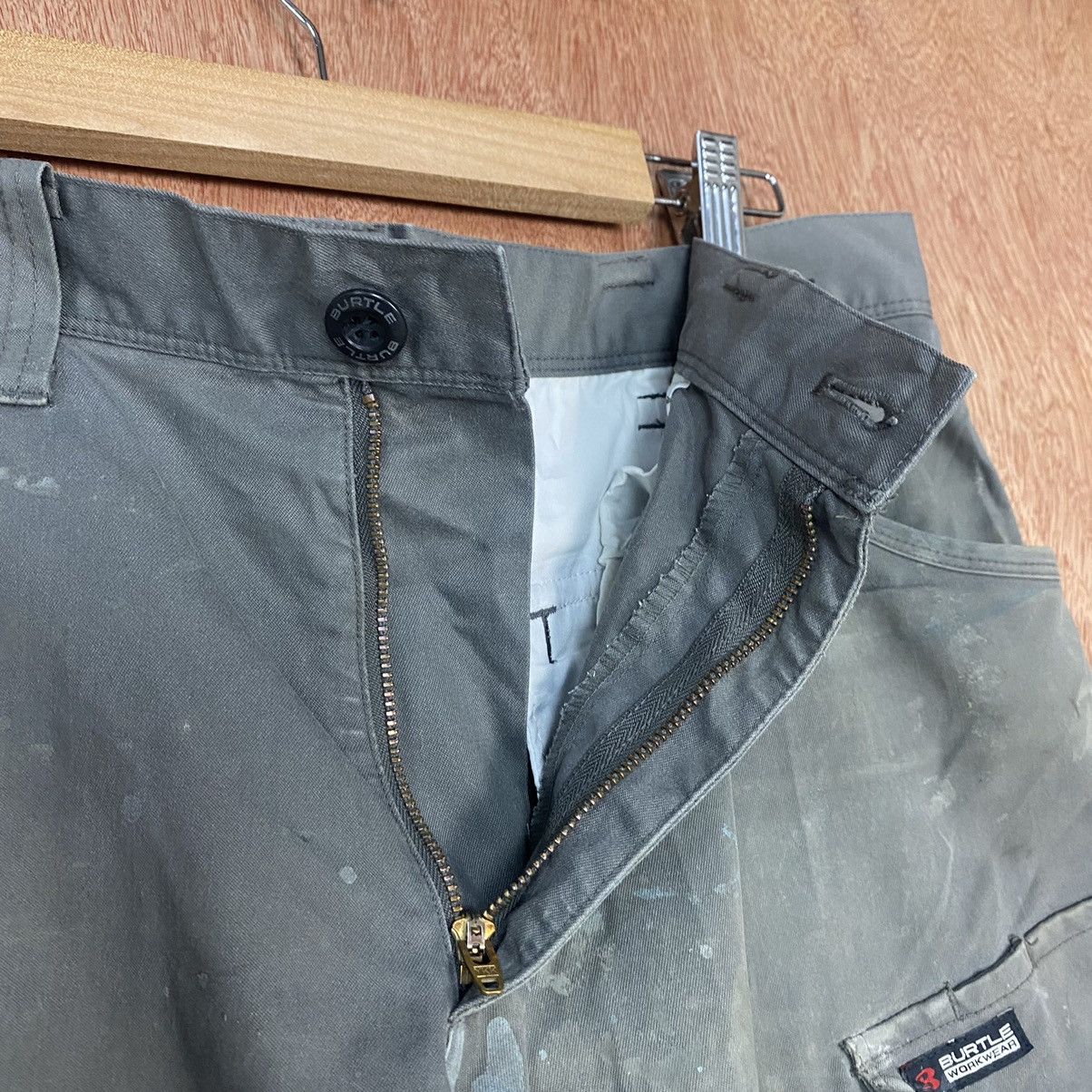Japanese Brand Burtle Grey painter dirty Multipocket Cargo Pants #c766 Size US 32 / EU 48 - 12 Thumbnail