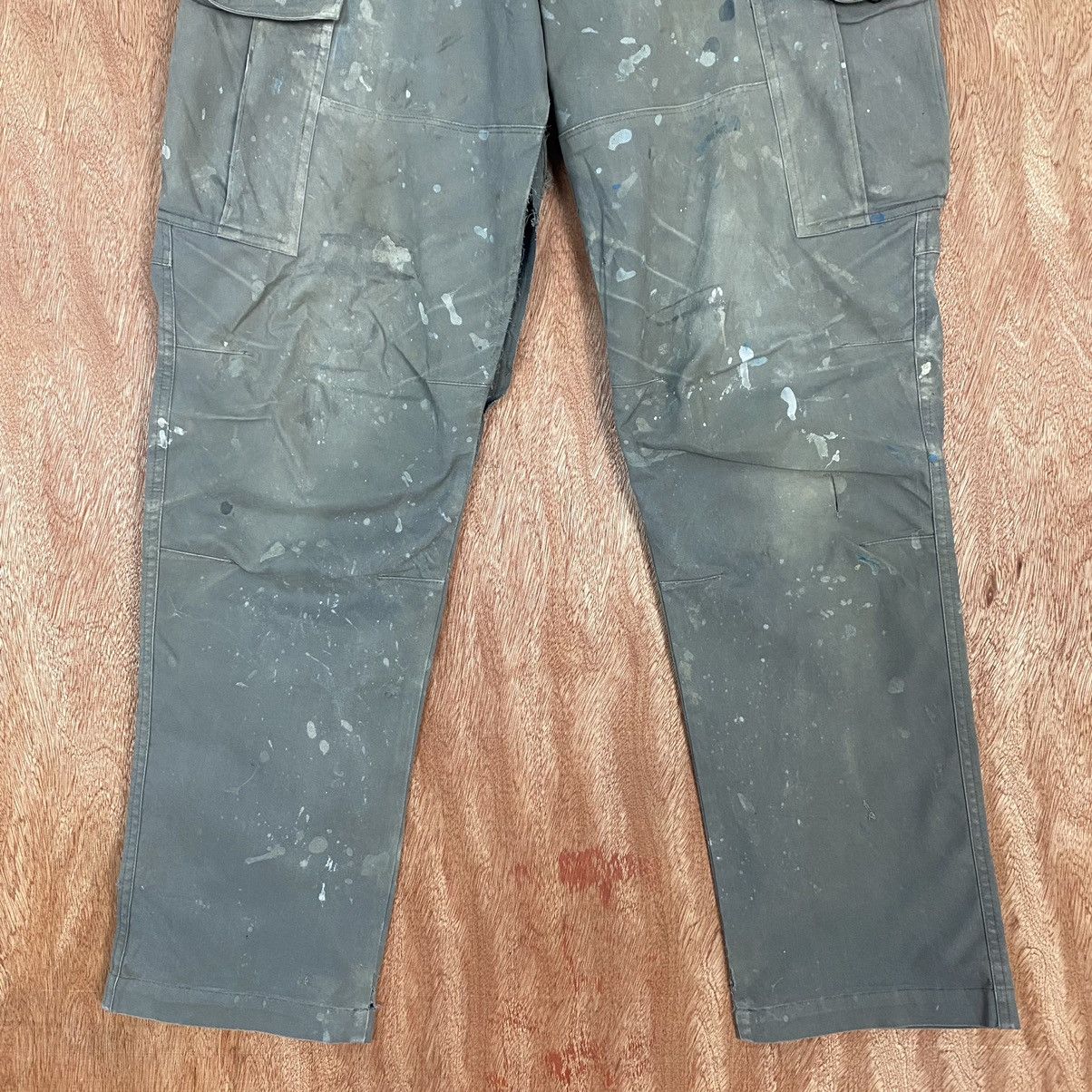 Japanese Brand Burtle Grey painter dirty Multipocket Cargo Pants #c766 Size US 32 / EU 48 - 3 Thumbnail