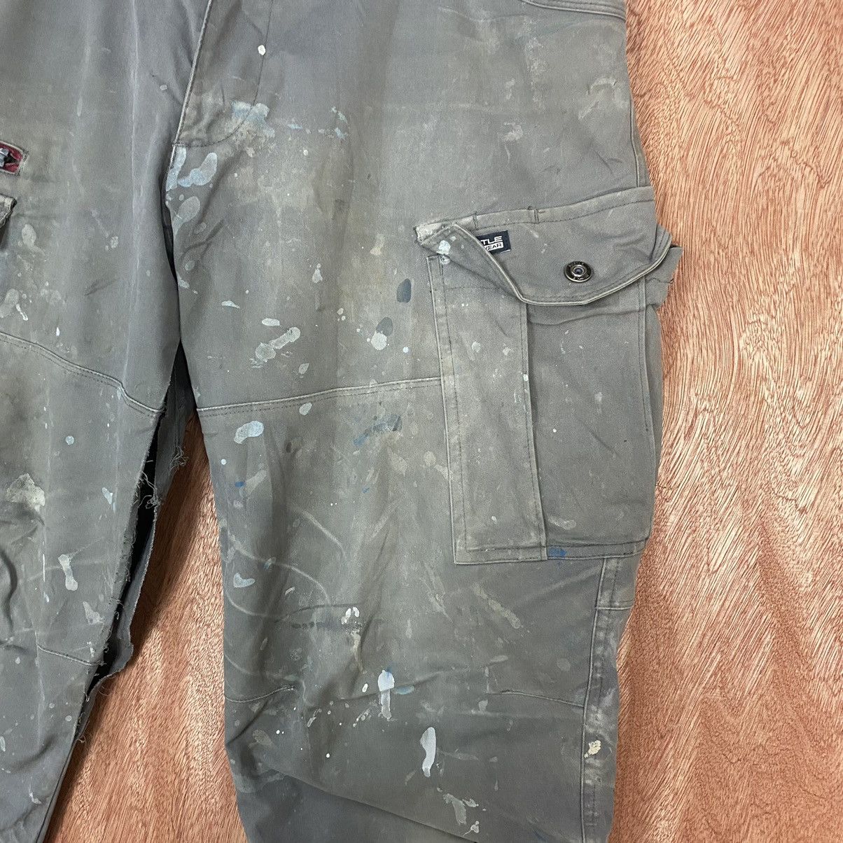 Japanese Brand Burtle Grey painter dirty Multipocket Cargo Pants #c766 Size US 32 / EU 48 - 8 Thumbnail