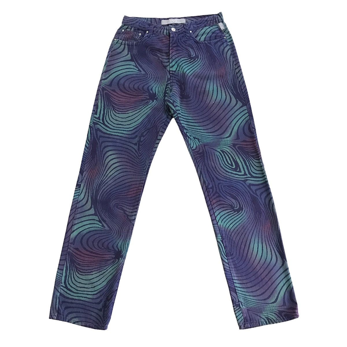 image of Versace Jeans Couture Italy Psychedelic Designer Denim in Purple, Men's (Size 31)