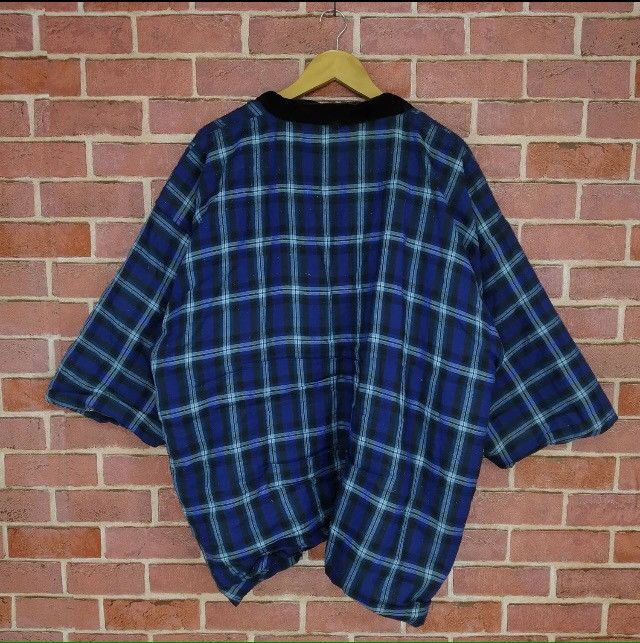 Japanese Brand Vintage Haori Kimono Blue Patchwork Design Double Pocket Size US M / EU 48-50 / 2 - 2 Thumbnail