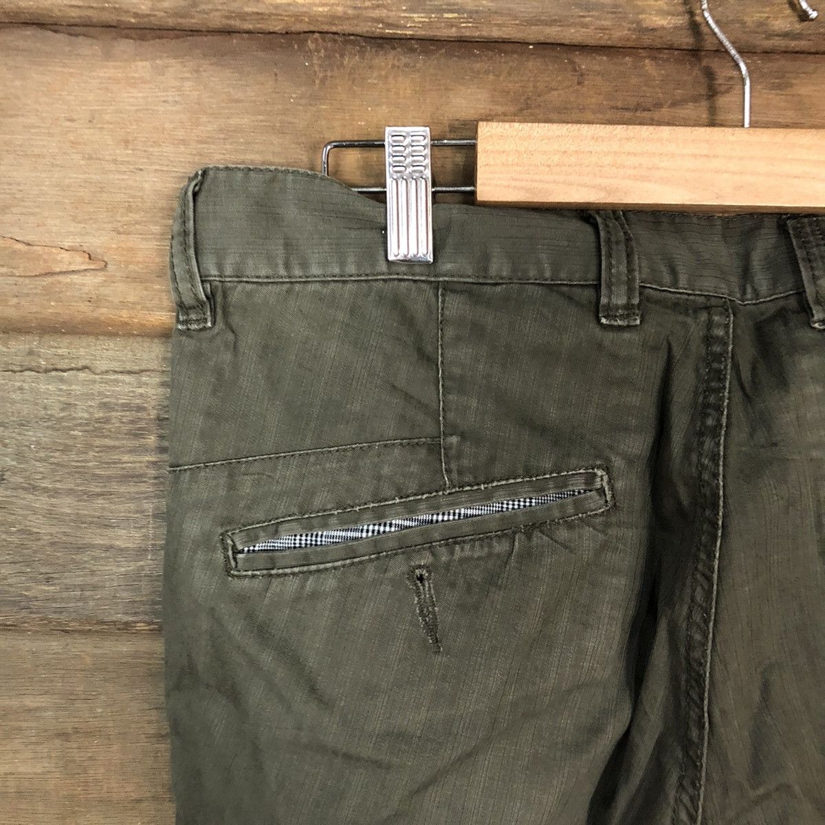 Japanese Brand Michel Klein Green multipocket tactical Cargo Pants #4995 Size US 32 / EU 48 - 14 Thumbnail