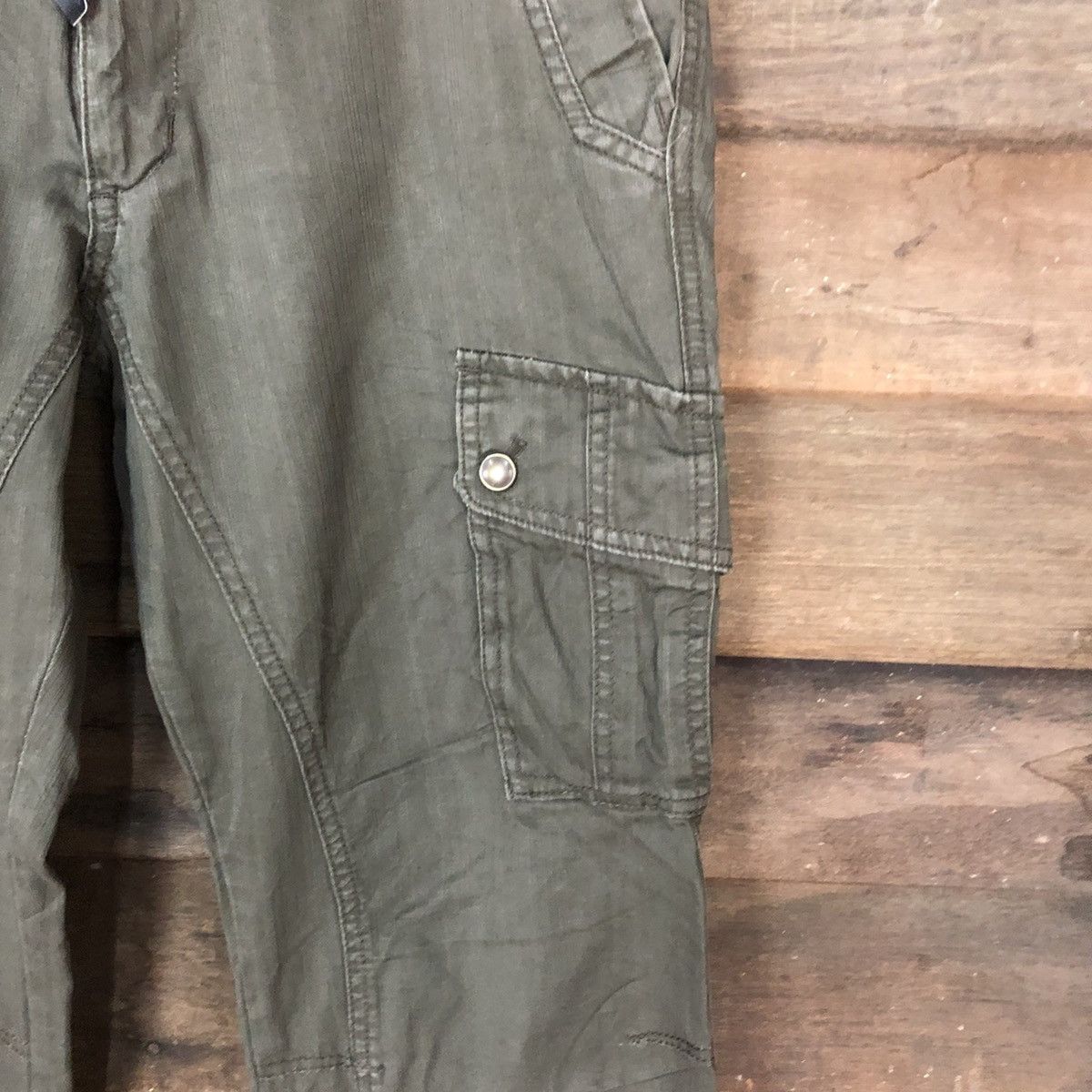 Japanese Brand Michel Klein Green multipocket tactical Cargo Pants #4995 Size US 32 / EU 48 - 7 Thumbnail