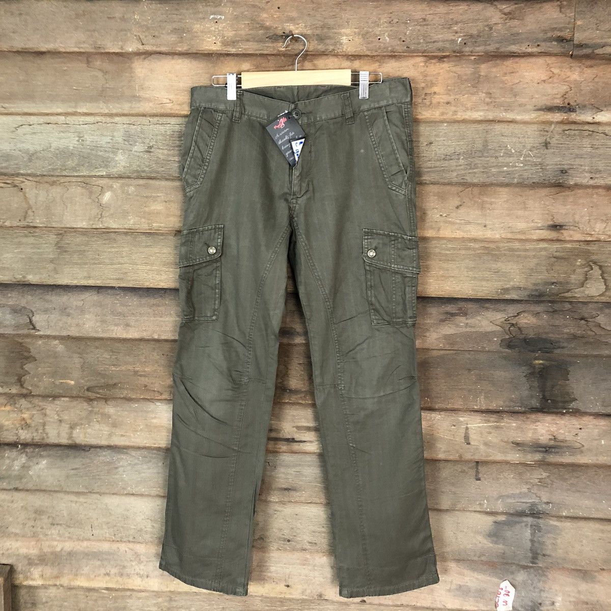 Japanese Brand Michel Klein Green multipocket tactical Cargo Pants #4995 Size US 32 / EU 48 - 1 Thumbnail