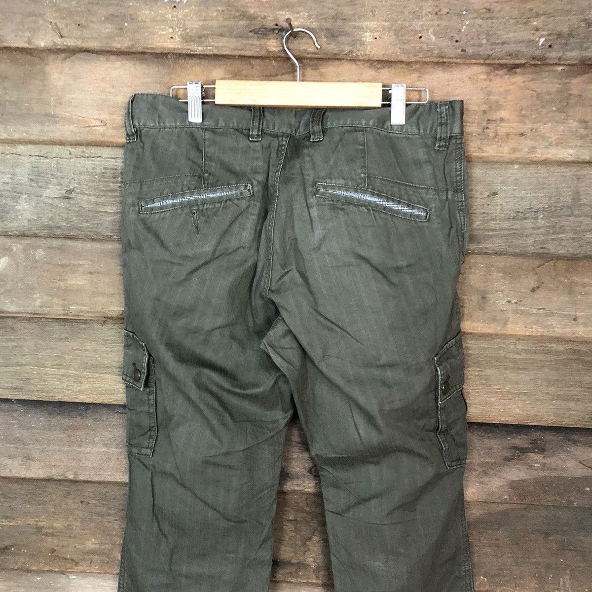 Japanese Brand Michel Klein Green multipocket tactical Cargo Pants #4995 Size US 32 / EU 48 - 12 Thumbnail