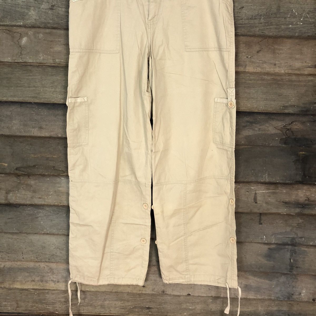Japanese Brand DL Blue Asphatt Brown utility Cargo Pants #3342 Size 32" / US 10 / IT 46 - 3 Thumbnail