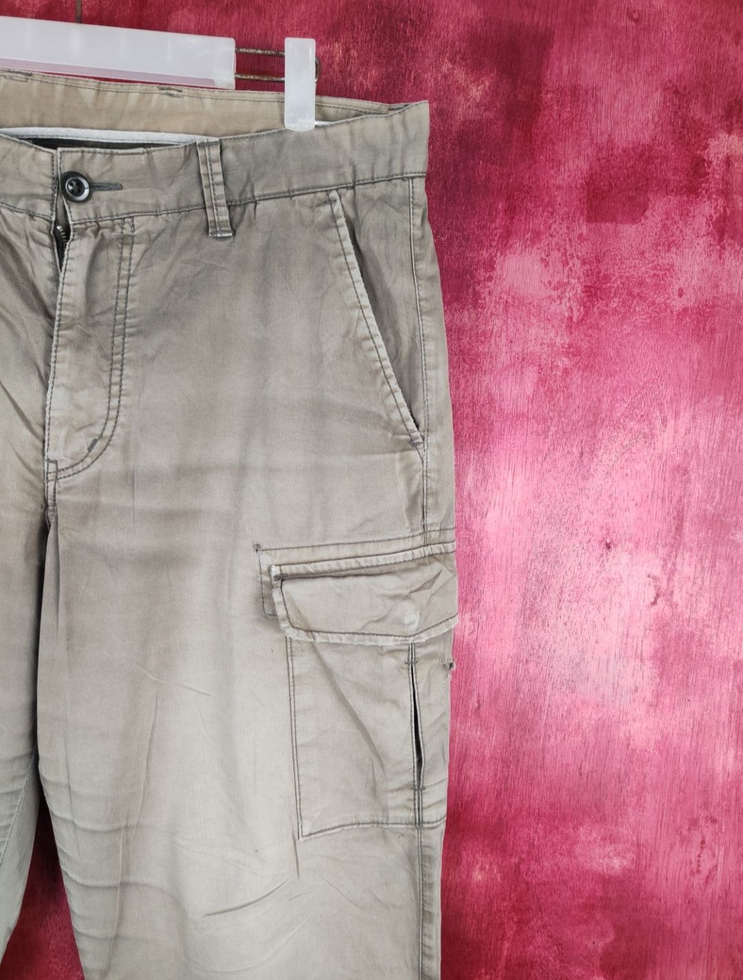 Japanese Brand × Uniqlo Uniqlo Brown Faded Multi Pocket Tactical Cargo Pants #S620 Size US 33 - 6 Thumbnail