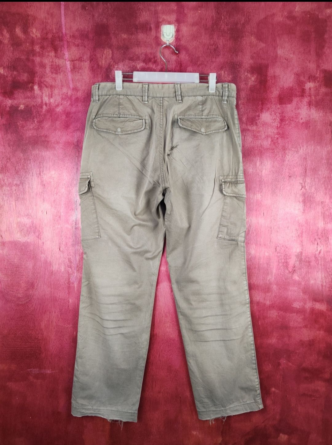 Japanese Brand × Uniqlo Uniqlo Brown Faded Multi Pocket Tactical Cargo Pants #S620 Size US 33 - 8 Thumbnail