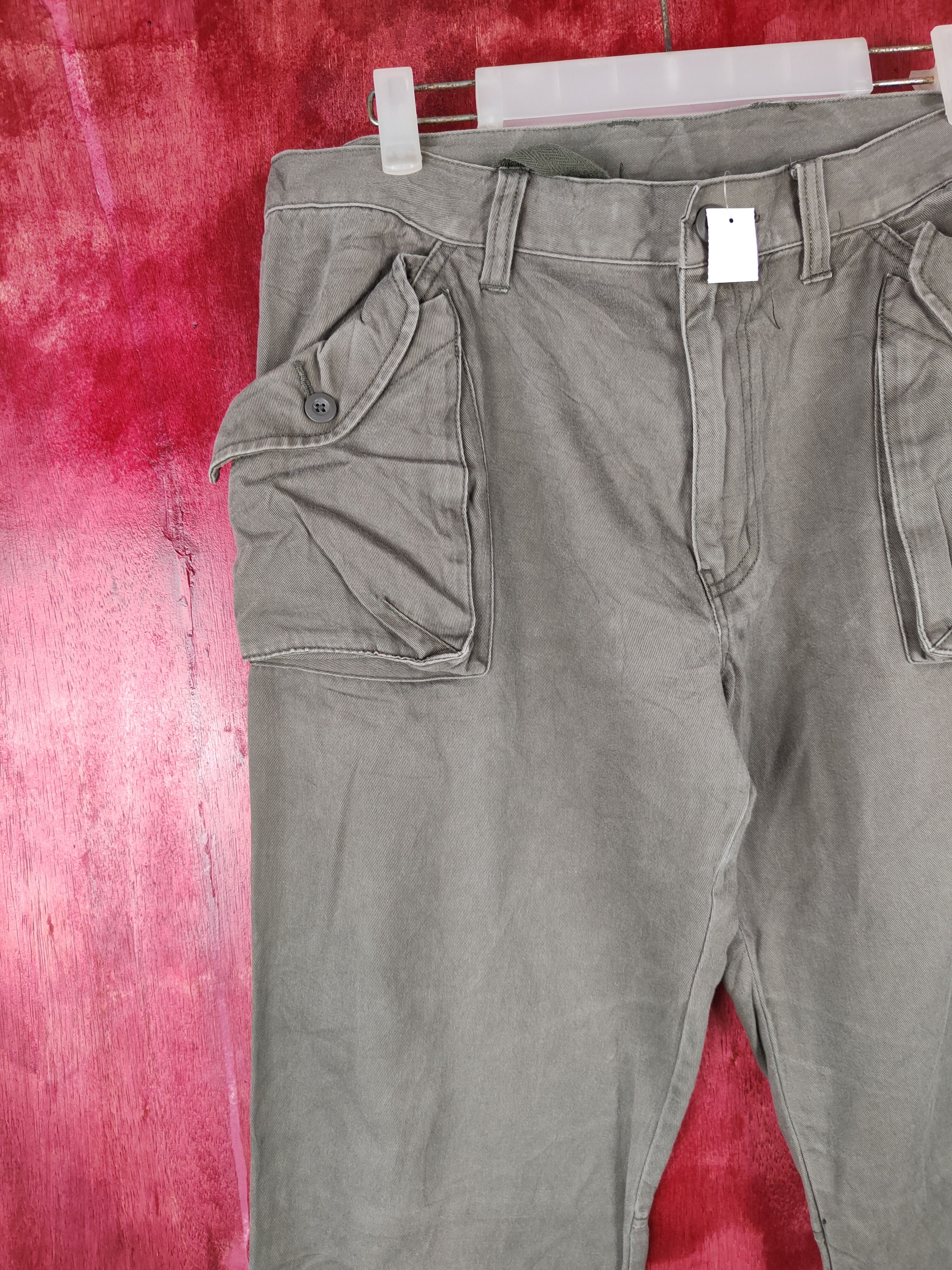 Japanese Brand DL Uniqlo japan faded Tactical Gray cargo Pants #4547 Size US 34 / EU 50 - 4 Thumbnail