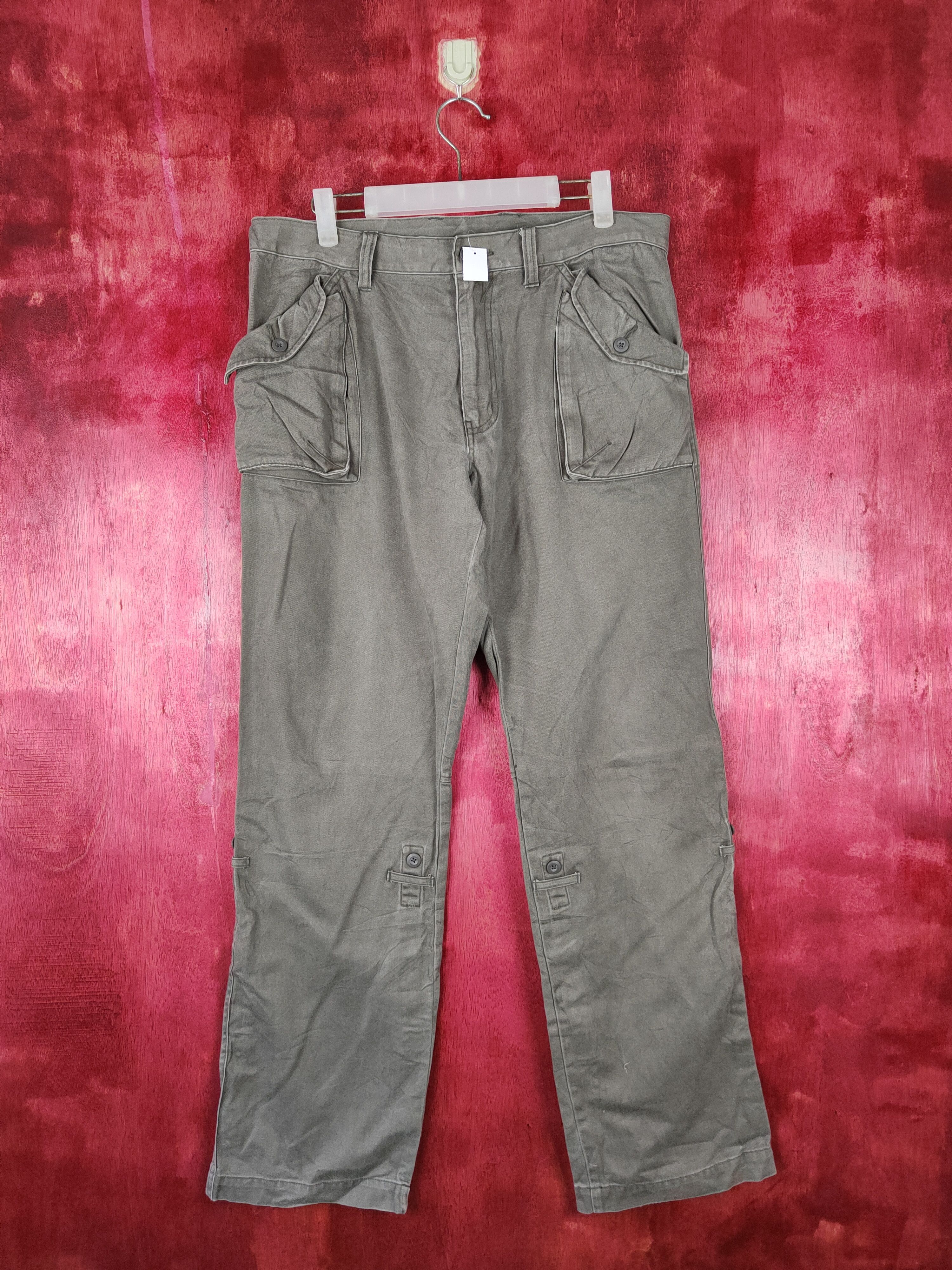 Japanese Brand DL Uniqlo japan faded Tactical Gray cargo Pants #4547 Size US 34 / EU 50 - 1 Thumbnail