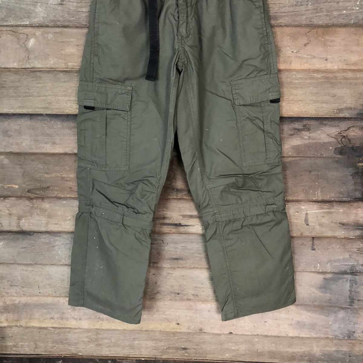 Japanese Brand Anti label hiking track multi pocket Green Cargo Pants #4471 Size US 30 / EU 46 - 3 Thumbnail