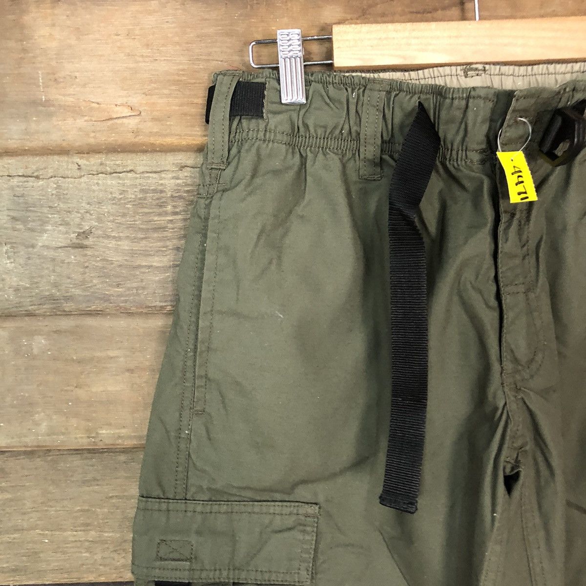Japanese Brand Anti label hiking track multi pocket Green Cargo Pants #4471 Size US 30 / EU 46 - 4 Thumbnail