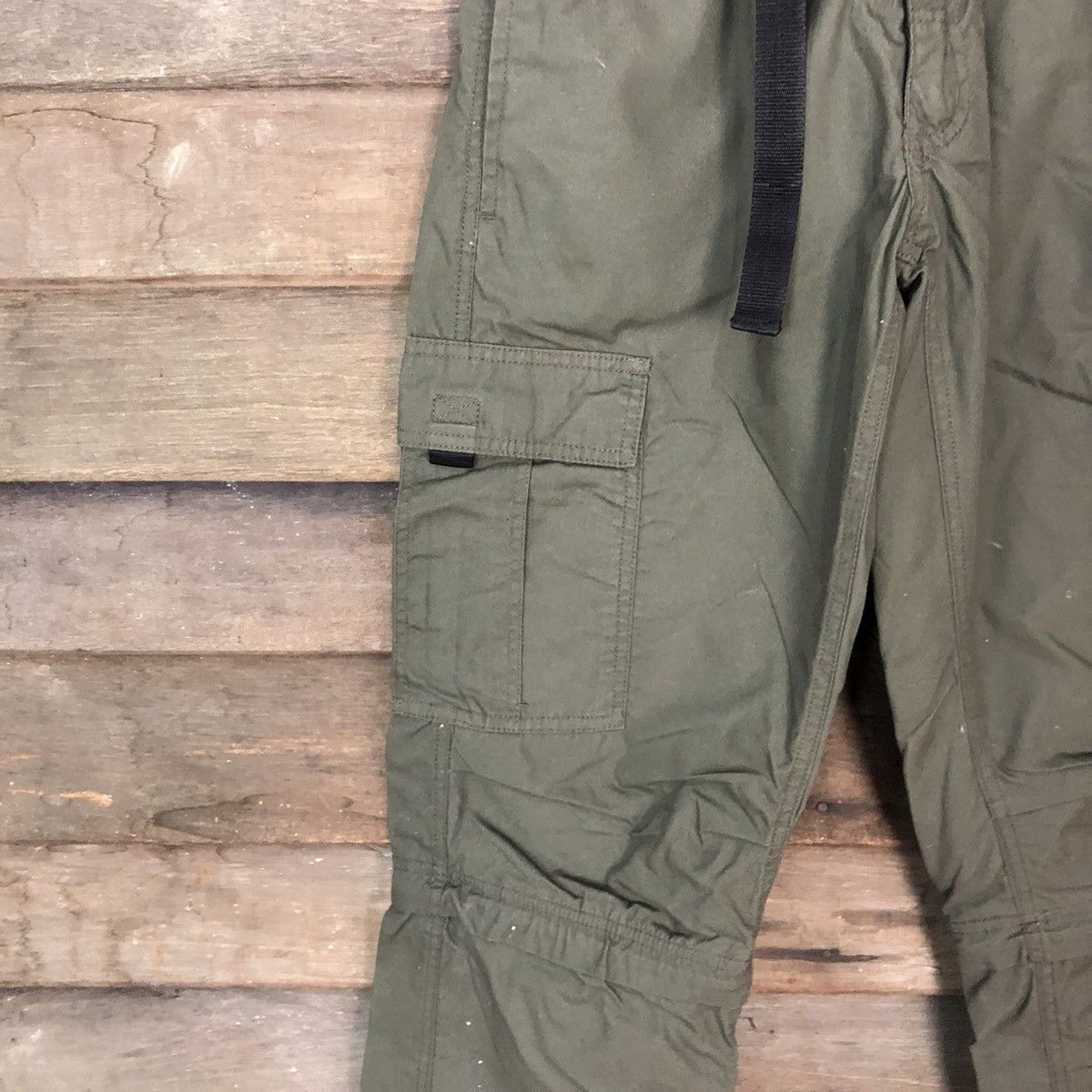 Japanese Brand Anti label hiking track multi pocket Green Cargo Pants #4471 Size US 30 / EU 46 - 6 Thumbnail