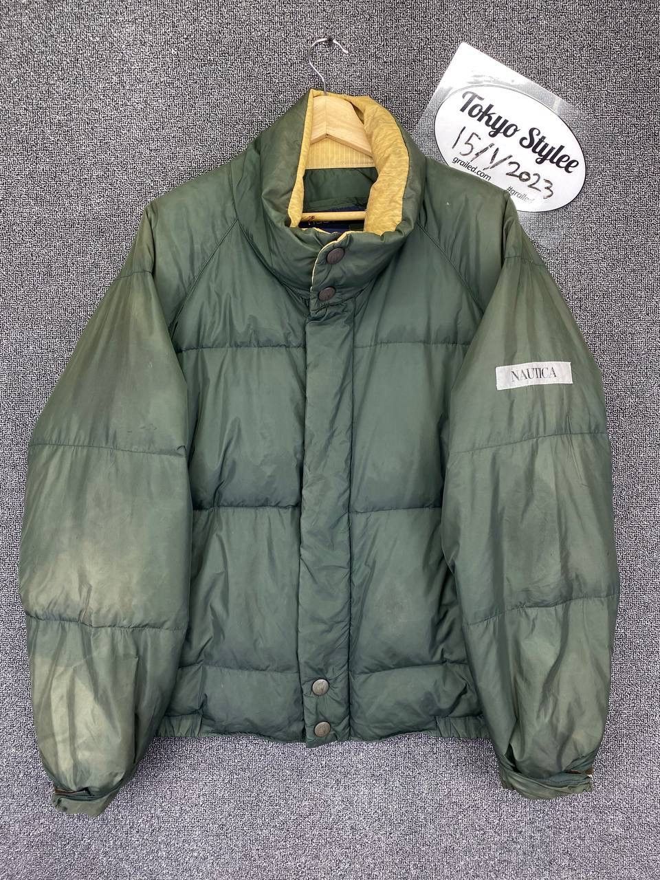 Vintage Nautica Military Us Army Light Puffer Jacket