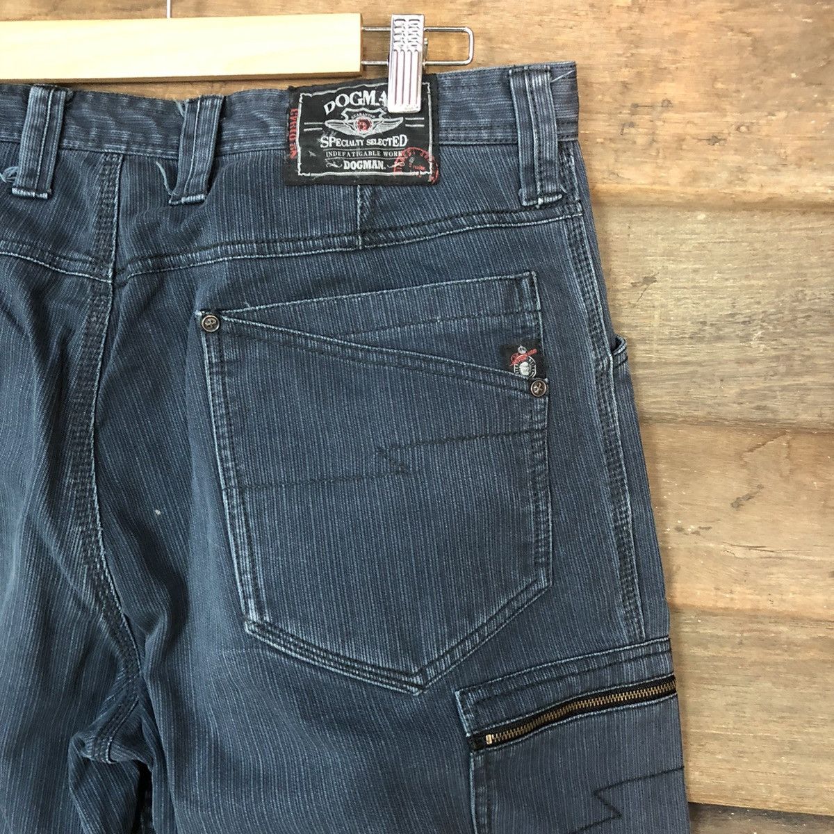 Faded Glory Dog Man Dark Blue multi pocket streetwear Cargo Pants #4468 Size US 35 - 15 Thumbnail