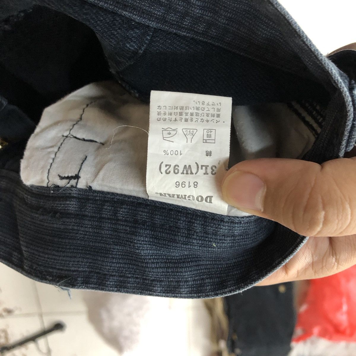 Faded Glory Dog Man Dark Blue multi pocket streetwear Cargo Pants #4468 Size US 35 - 17 Thumbnail