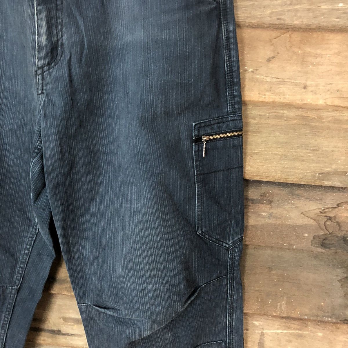 Faded Glory Dog Man Dark Blue multi pocket streetwear Cargo Pants #4468 Size US 35 - 7 Thumbnail