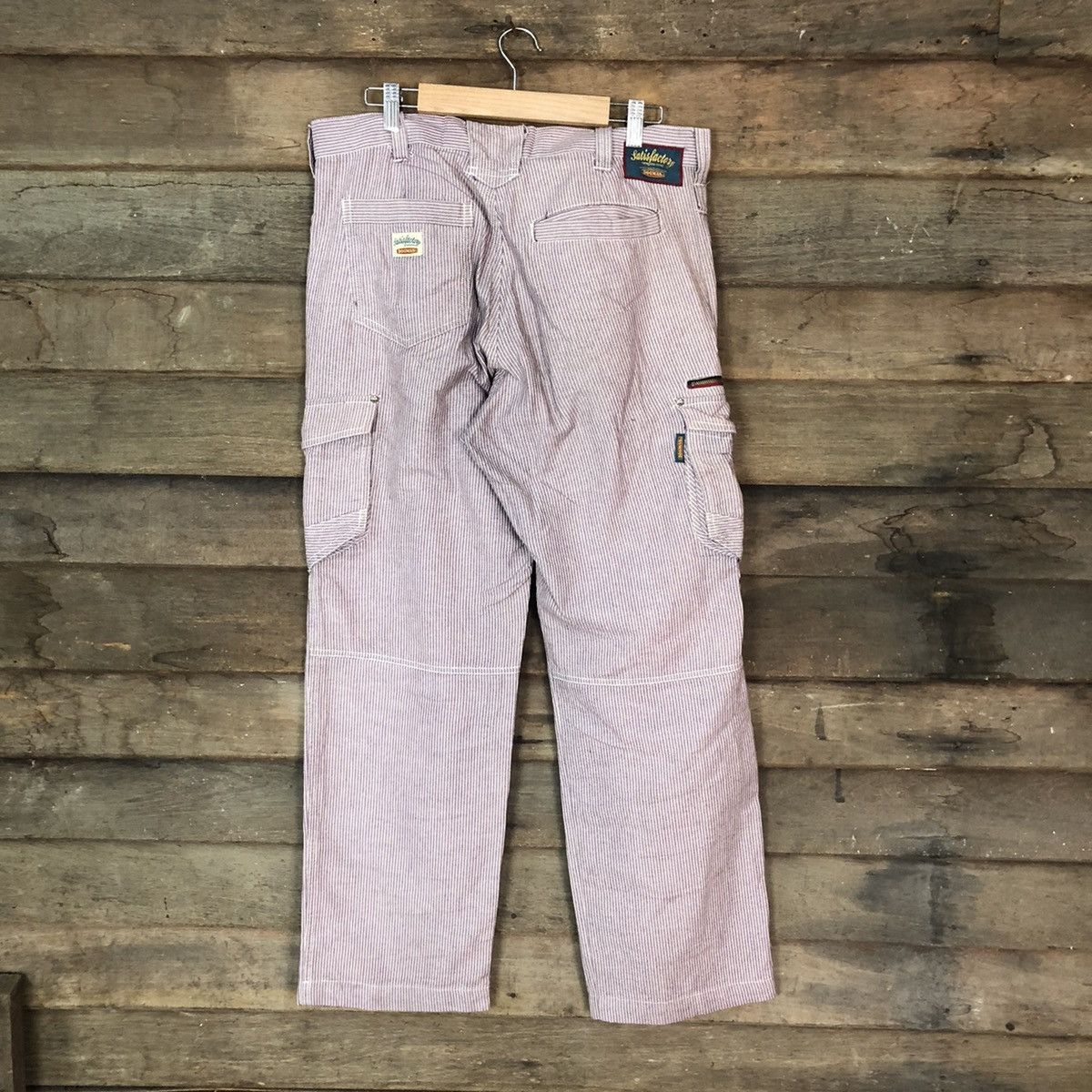 Japanese Brand Dogman Purple stripe multi pocket tactical Cargo Pants #5448 Size US 33 - 10 Thumbnail