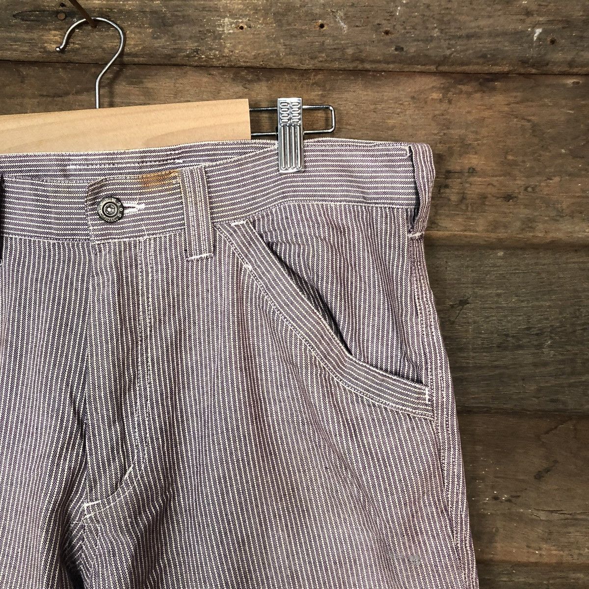 Japanese Brand Dogman Purple stripe multi pocket tactical Cargo Pants #5448 Size US 33 - 5 Thumbnail