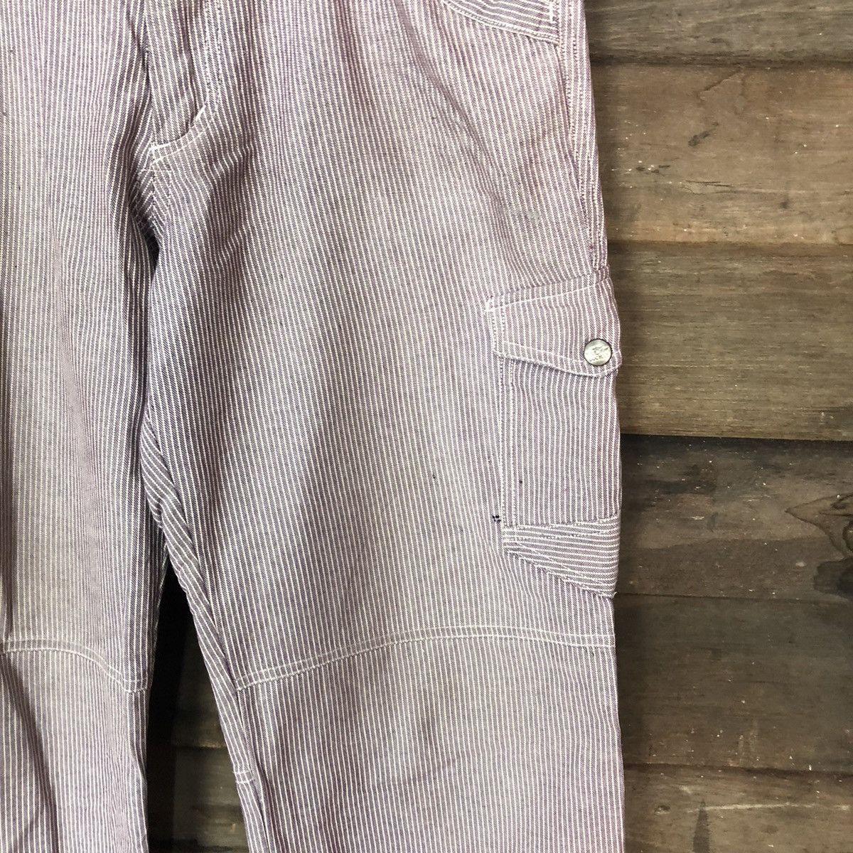 Japanese Brand Dogman Purple stripe multi pocket tactical Cargo Pants #5448 Size US 33 - 7 Thumbnail