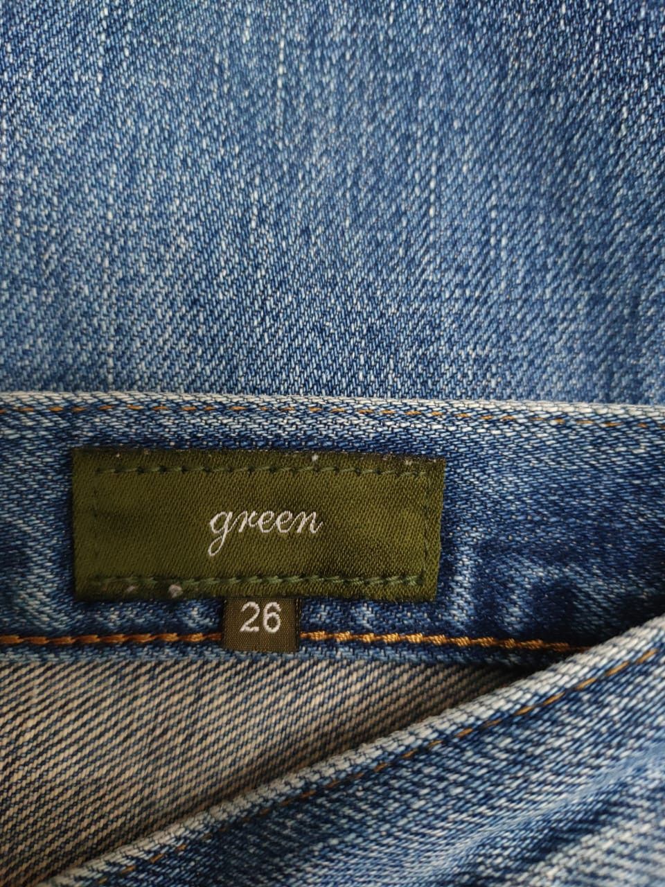 Japanese Brand Green Japanese Redline Distressed Denim Size US 31 - 6 Thumbnail