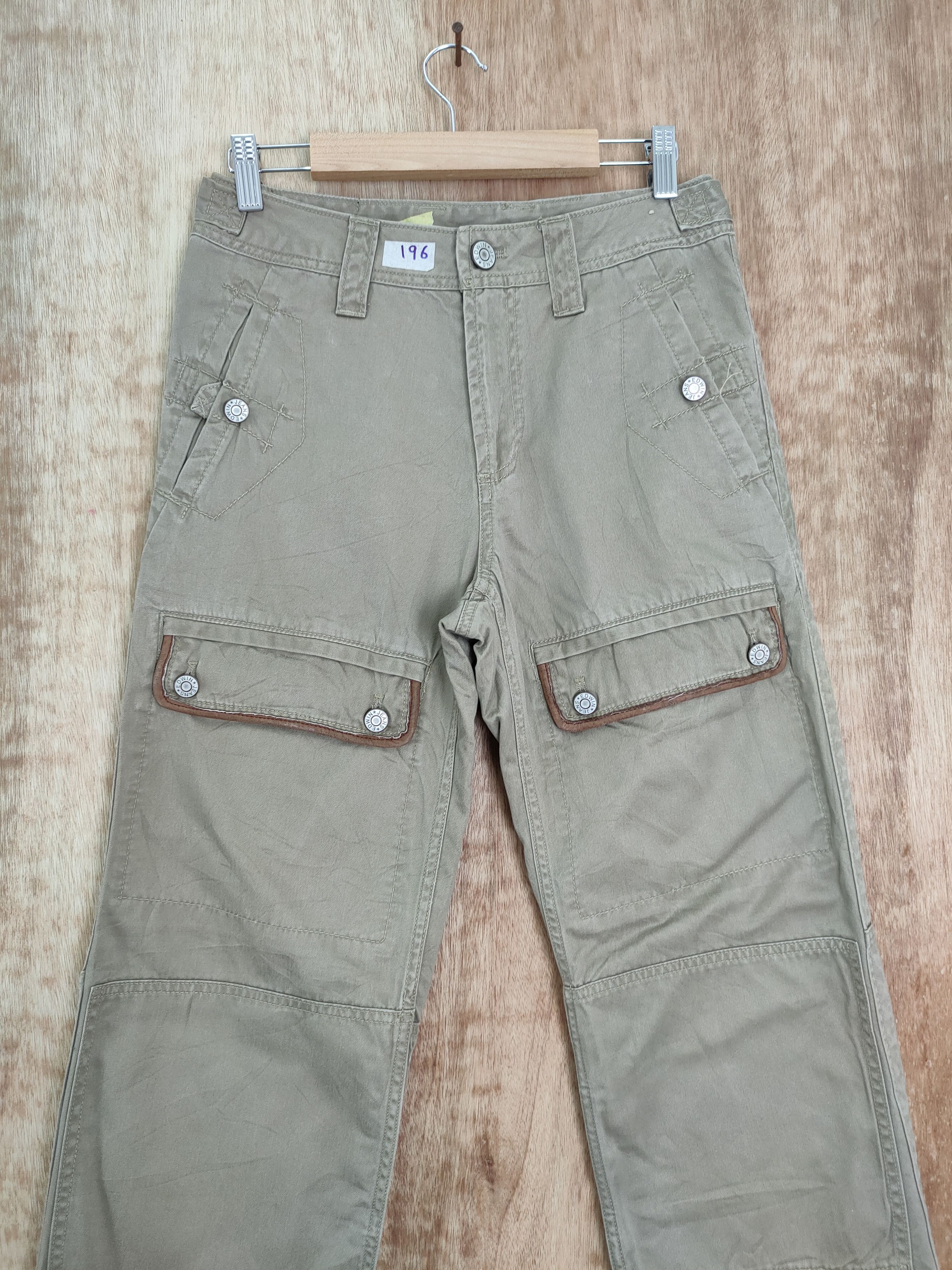 Japanese Brand Edwin bush pants brown multi pocket vintage style #196 Size US 28 / EU 44 - 4 Thumbnail