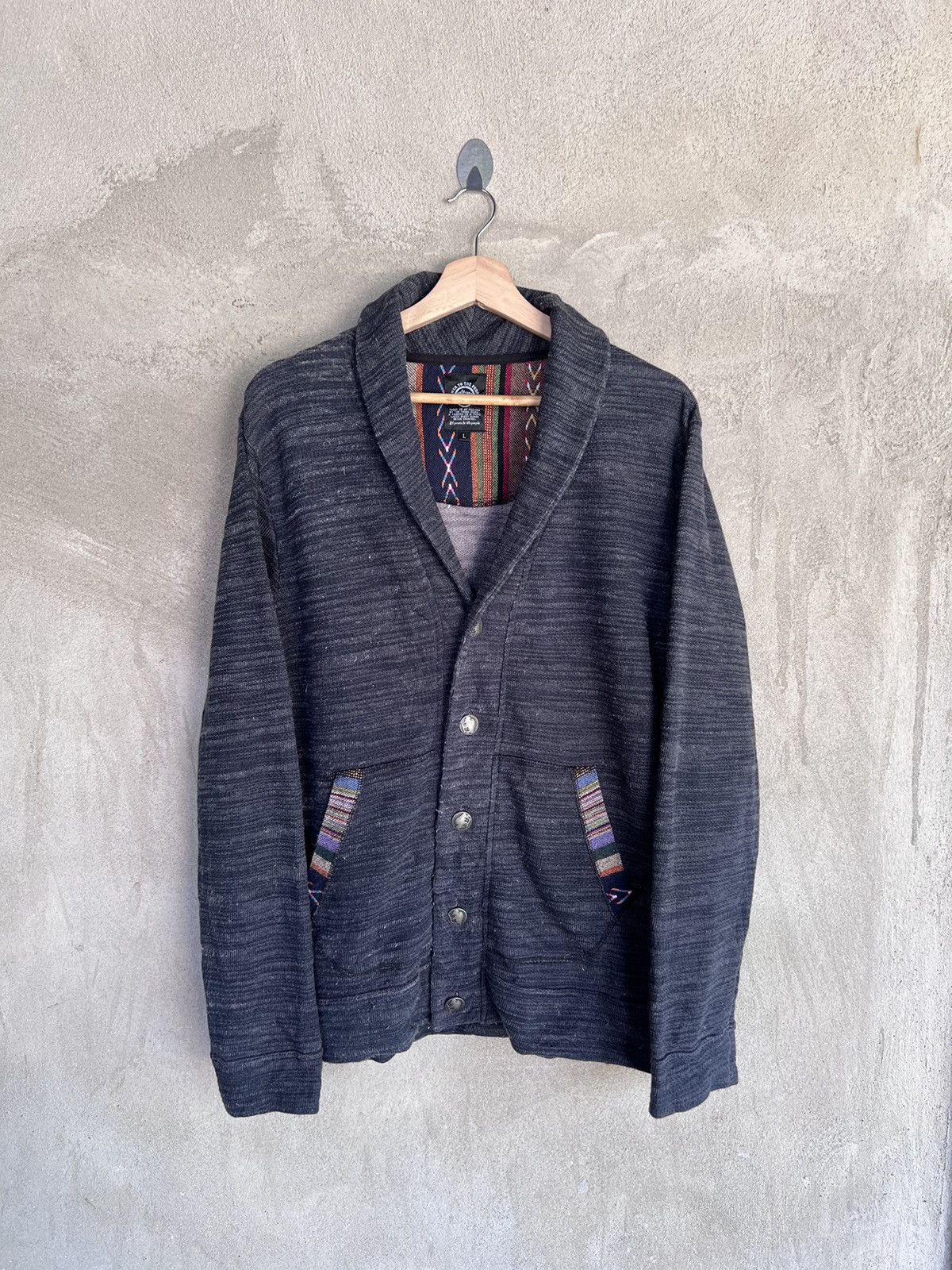 Japanese Brand Japanese Brand Culture Mix Cardigan Jacket Size US M / EU 48-50 / 2 - 2 Thumbnail