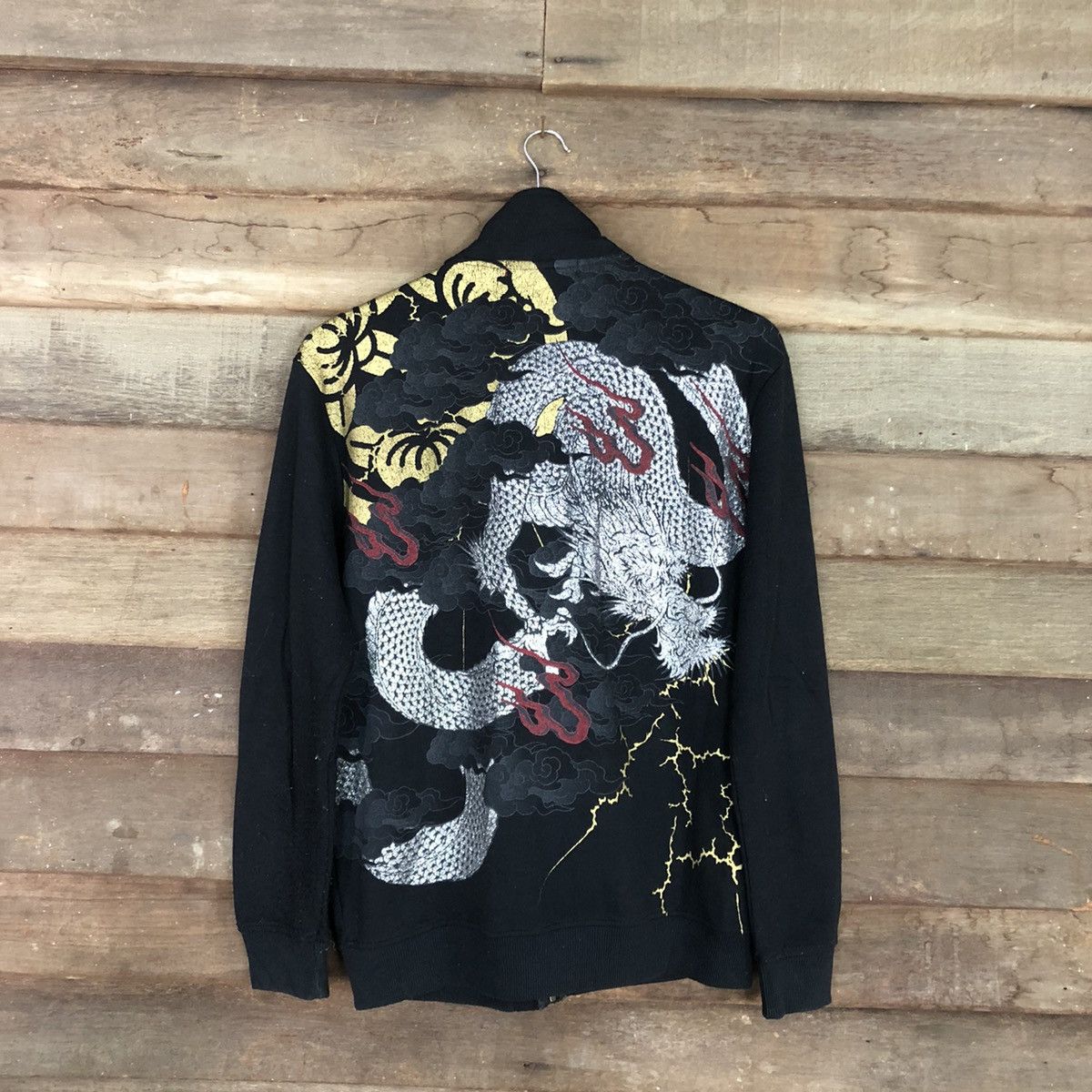 Japanese Brand Japan Dragon tatoo yakuza Black sweatshirt #2804 Size US L / EU 52-54 / 3 - 3 Thumbnail