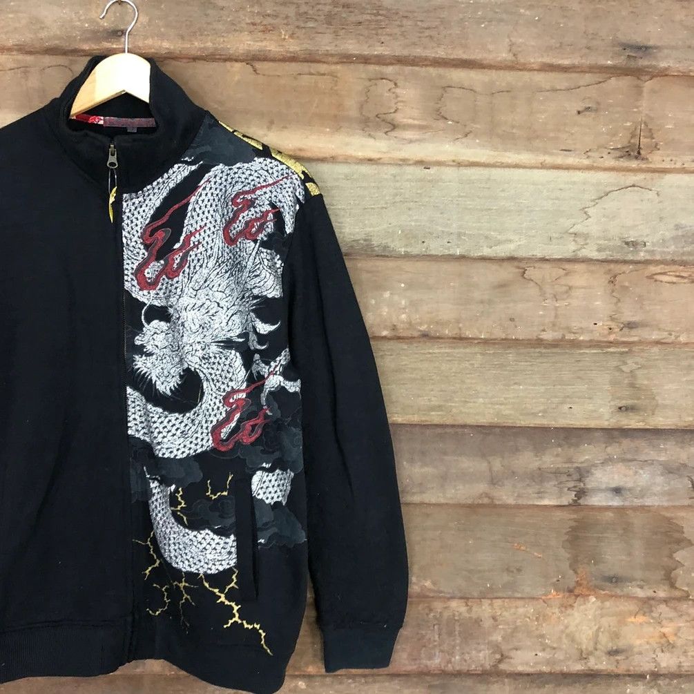 Japanese Brand Japan Dragon tatoo yakuza Black sweatshirt #2804 Size US L / EU 52-54 / 3 - 13 Thumbnail