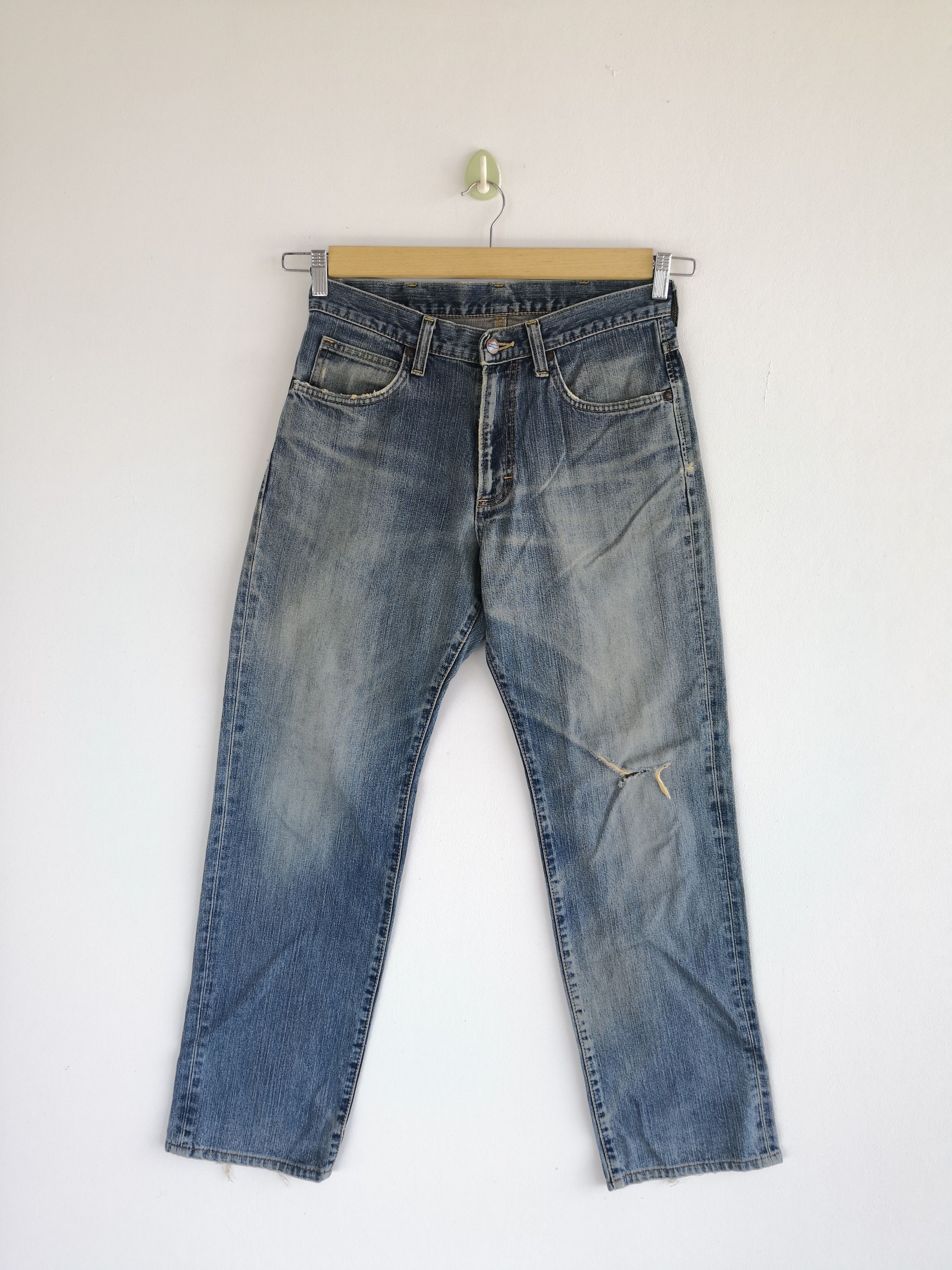 Jean Vintage Wrangler Faded Denim Distressed Wrangler Jeans Size US 30 / EU 46 - 1 Thumbnail