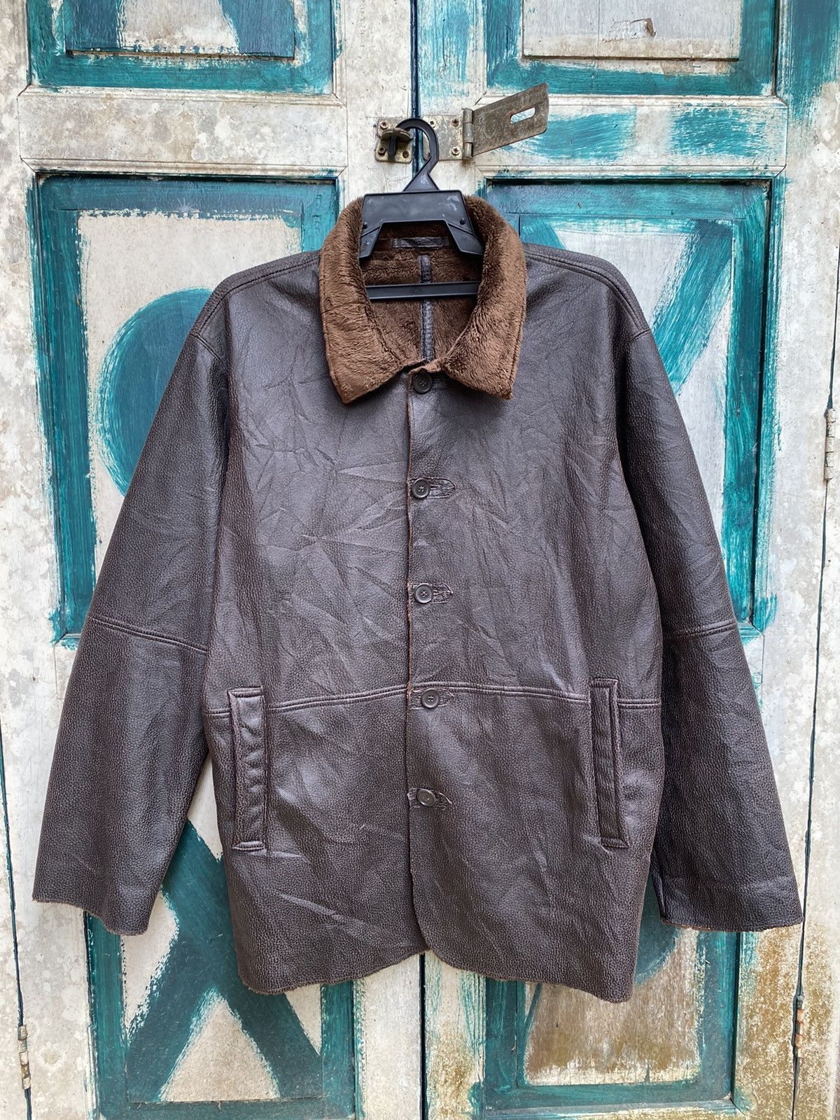 Japanese Brand Vintage Japanese Lining Shearling Synthetic Jacket Size US XL / EU 56 / 4 - 1 Thumbnail