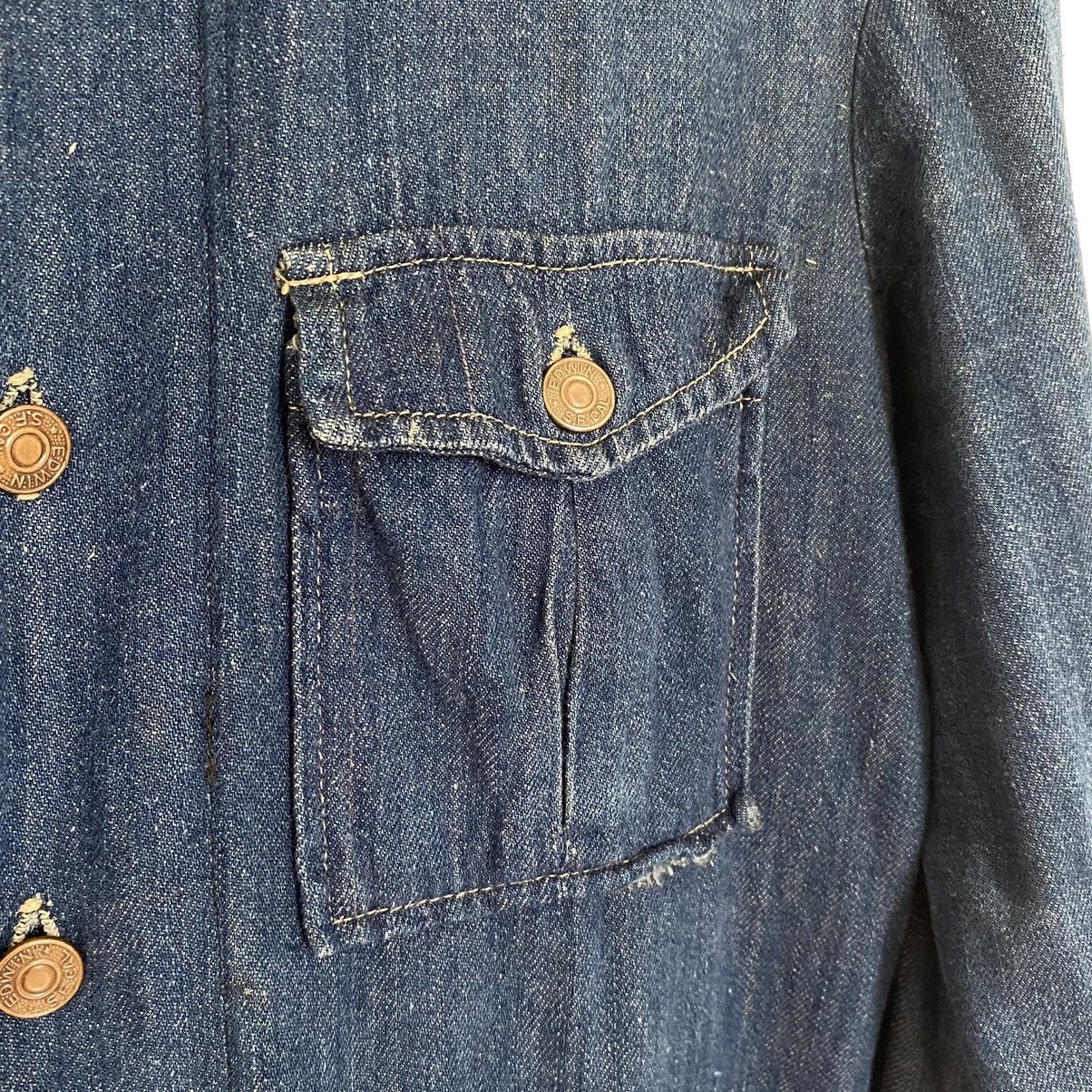 Edwin × Japanese Brand Vintage Edwin Selvedge Chore Denim Jacket Size US S / EU 44-46 / 1 - 10 Thumbnail