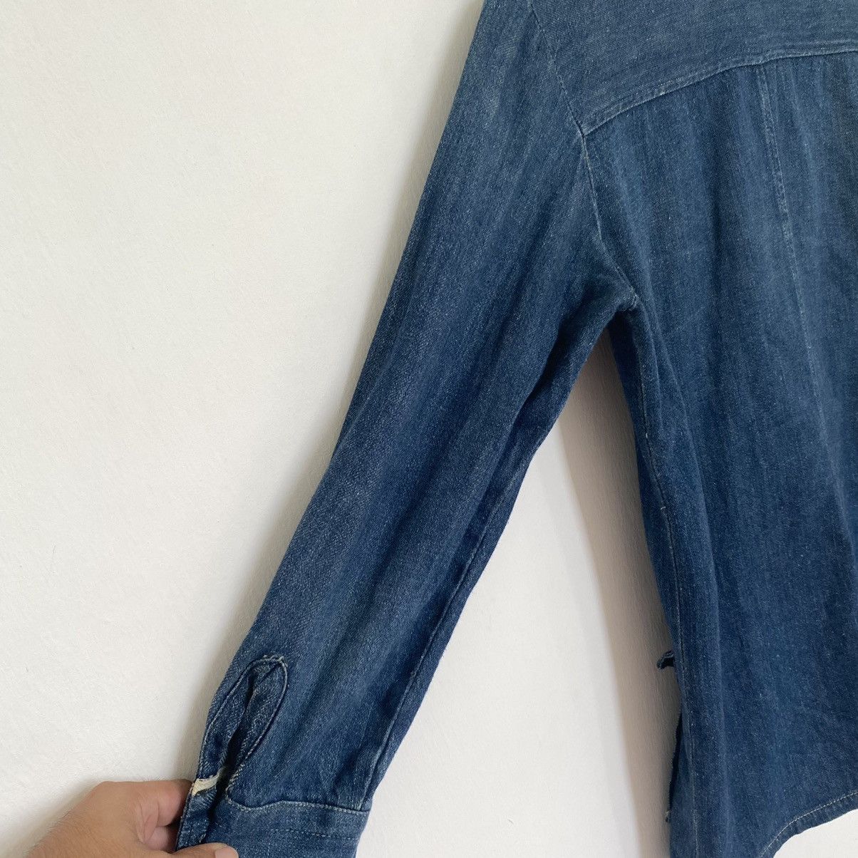 Edwin × Japanese Brand Vintage Edwin Selvedge Chore Denim Jacket Size US S / EU 44-46 / 1 - 8 Thumbnail