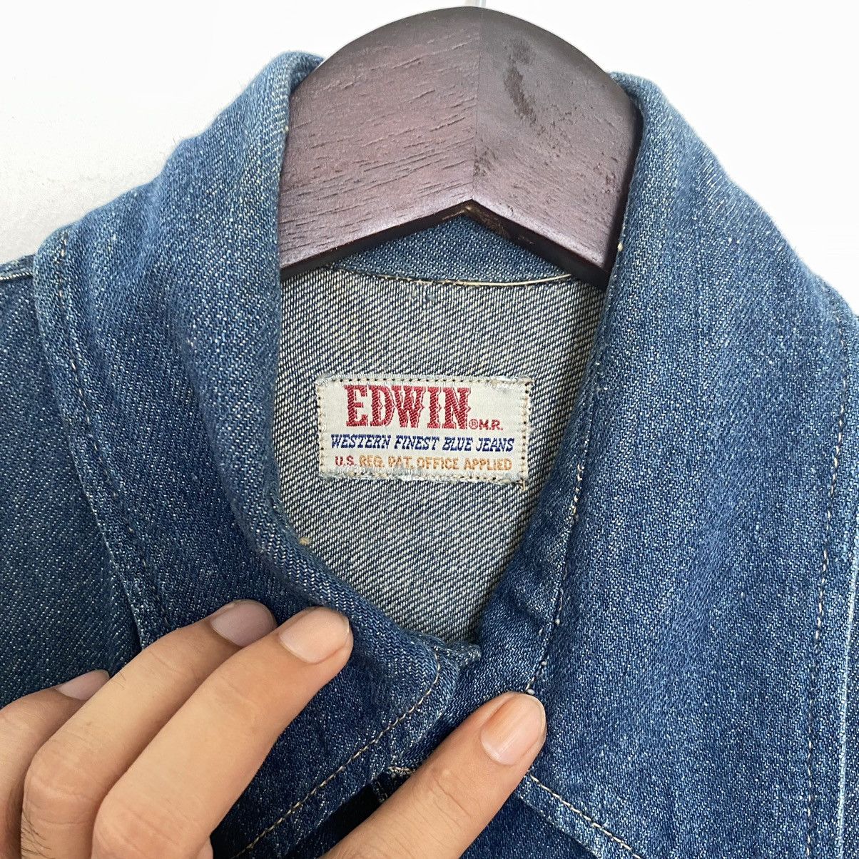 Edwin × Japanese Brand Vintage Edwin Selvedge Chore Denim Jacket Size US S / EU 44-46 / 1 - 9 Thumbnail