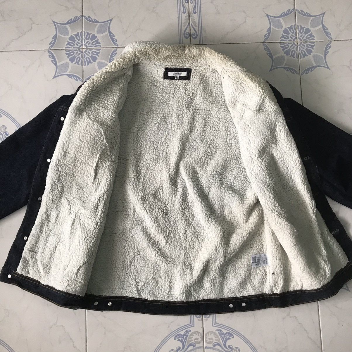 Japanese Brand Nylaus Denim Fleece/Sherpa Inner Jacket Size US L / EU 52-54 / 3 - 15 Thumbnail