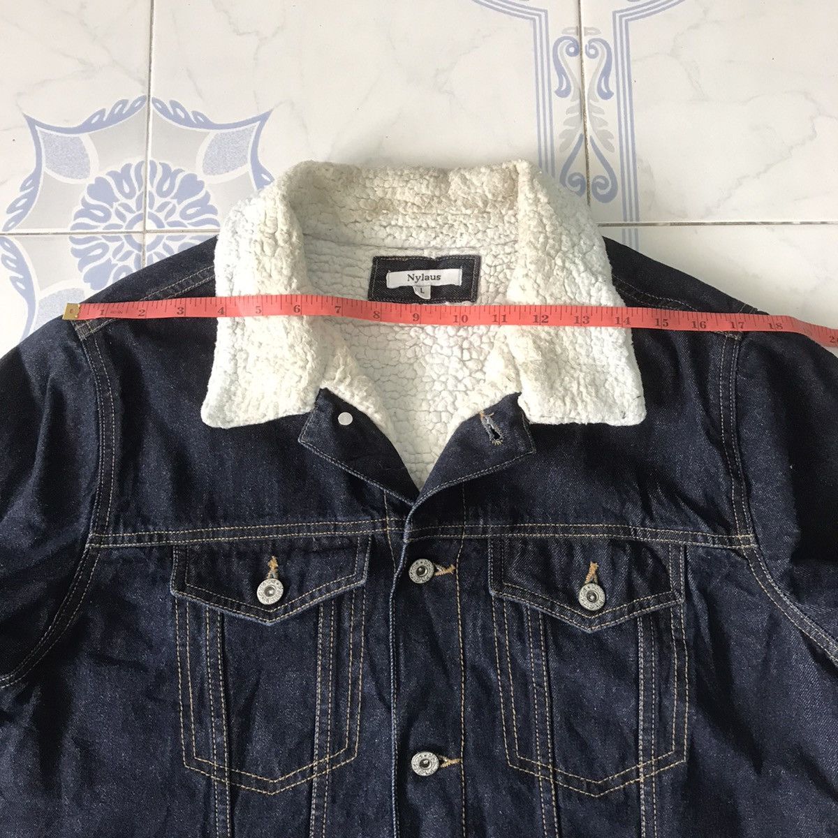 Japanese Brand Nylaus Denim Fleece/Sherpa Inner Jacket Size US L / EU 52-54 / 3 - 17 Thumbnail