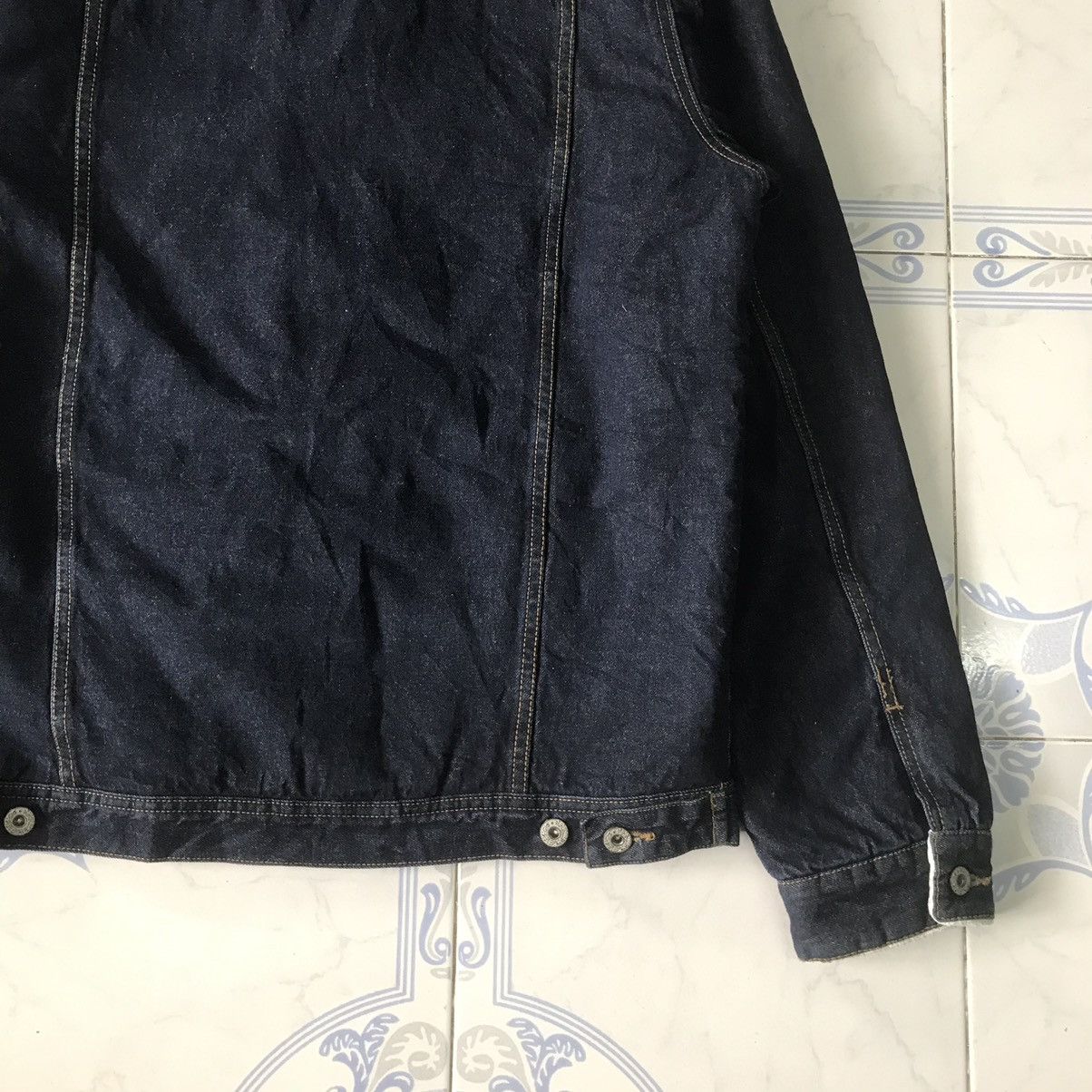 Japanese Brand Nylaus Denim Fleece/Sherpa Inner Jacket Size US L / EU 52-54 / 3 - 9 Thumbnail