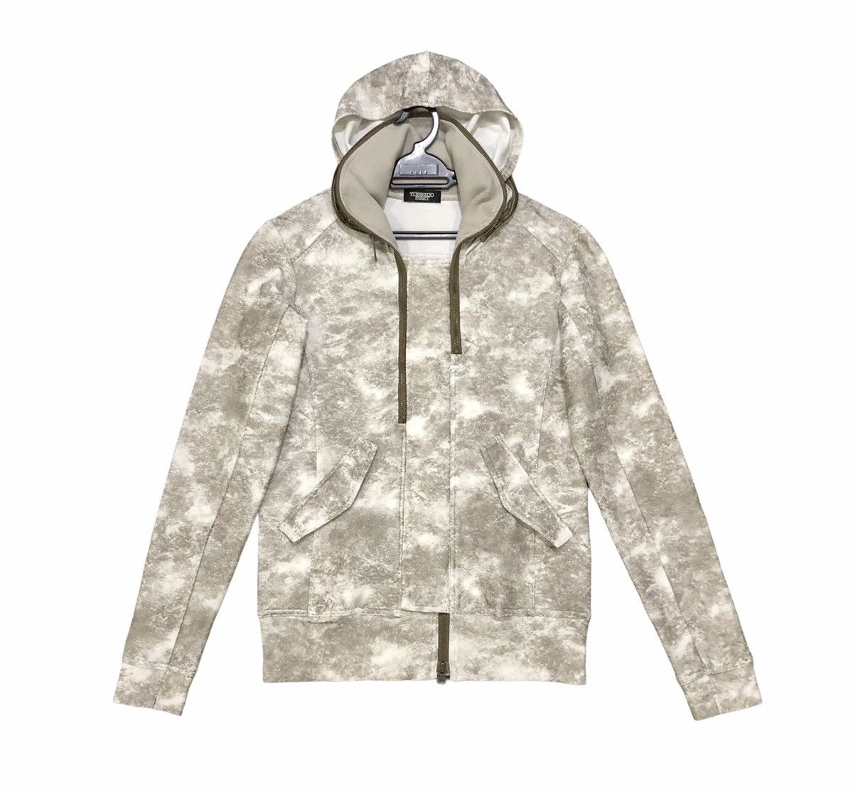 Tornado Mart Tornado Mart Zipper White and Grey Patterned With Hoodie Size US S / EU 44-46 / 1 - 1 Thumbnail