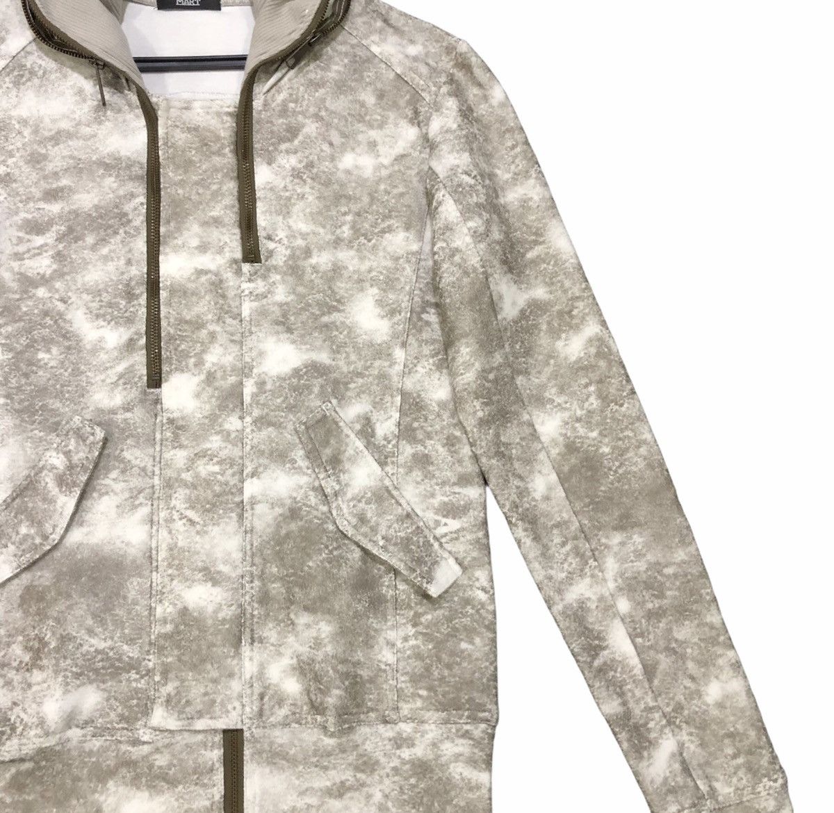 Tornado Mart Tornado Mart Zipper White and Grey Patterned With Hoodie Size US S / EU 44-46 / 1 - 2 Thumbnail