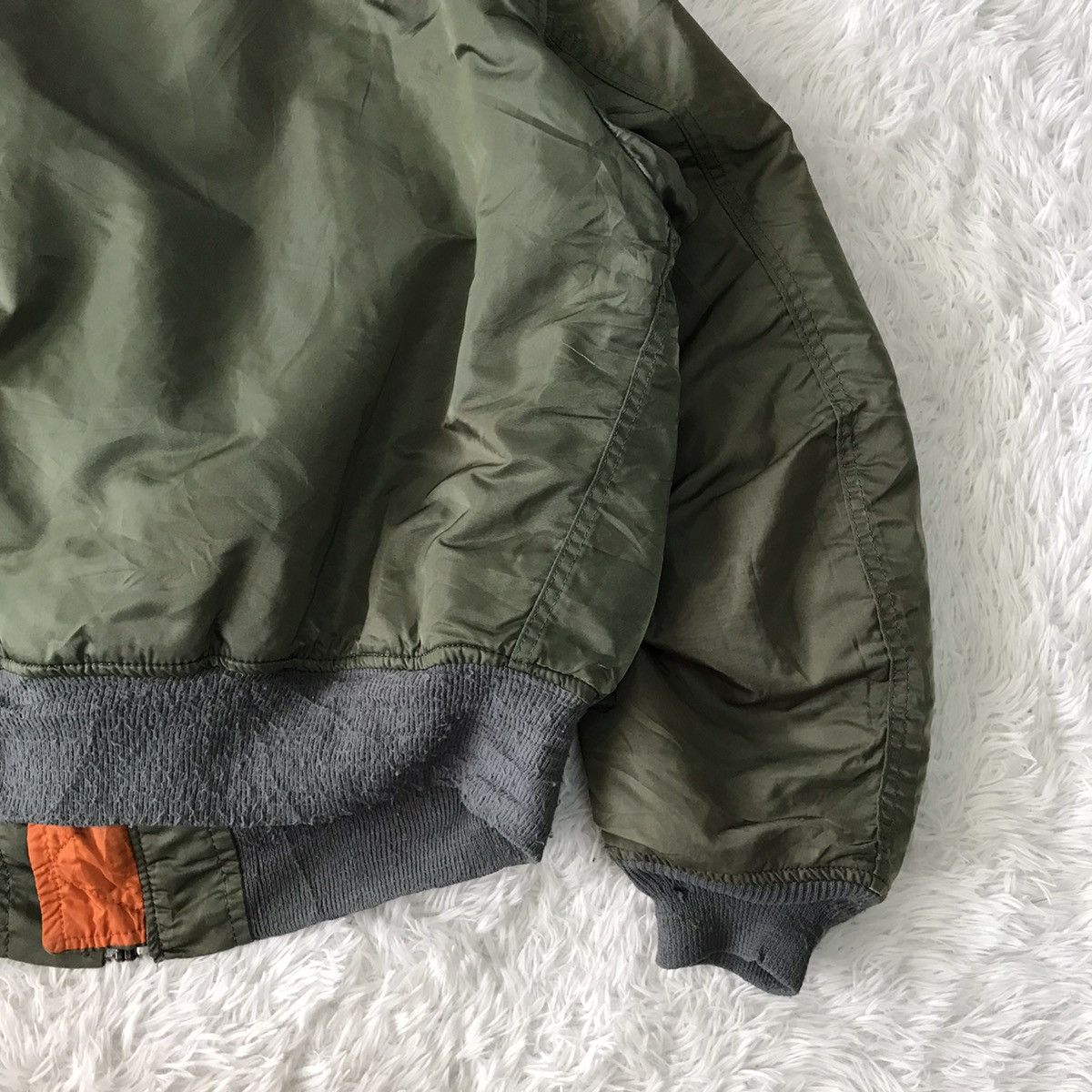 💥Vtg Alpha Industries MA 1 Bomber Jacket Usaf Ideal Zipper